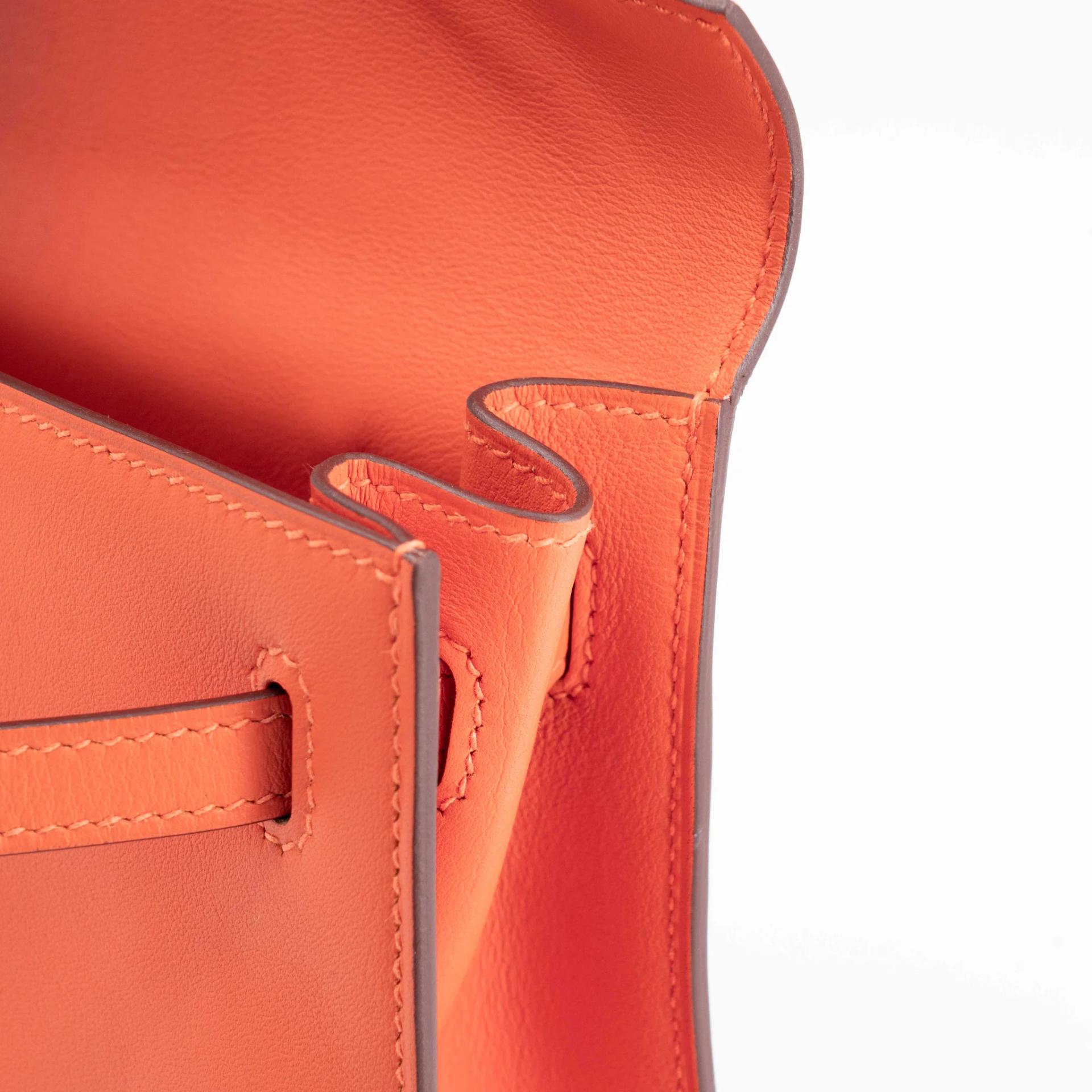 ランク SA HERMÈS エルメス ケリーダンス オレンジ (93) スイフト シルバー金具 W刻印 (2024) - 15