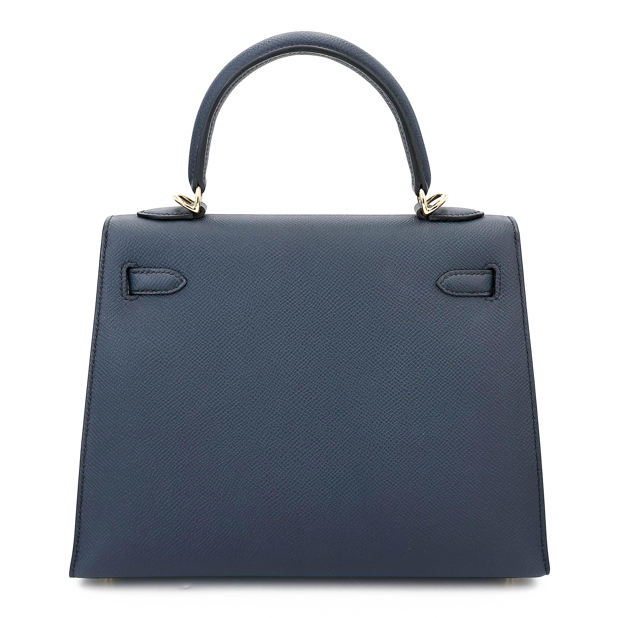 Kelly 25 Sellier Bleu Indigo (76)