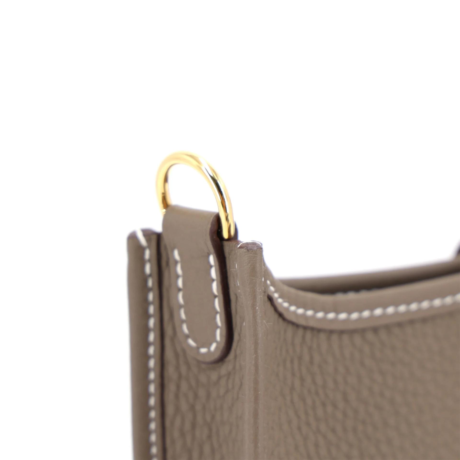 ランク NS 未使用品 HERMÈS エルメス エブリンTPM バンドリエール112cm エトゥープ (18) トリヨン ゴールド金具 W刻印 (2024) - 7