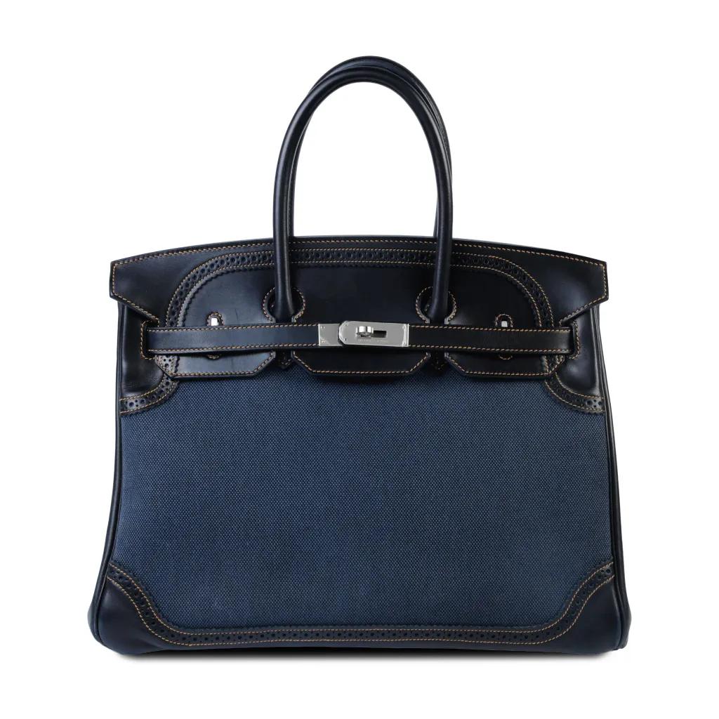 Birkin Ghillies 35 89 黑色 Noir (Black) Denim 牛仔蓝