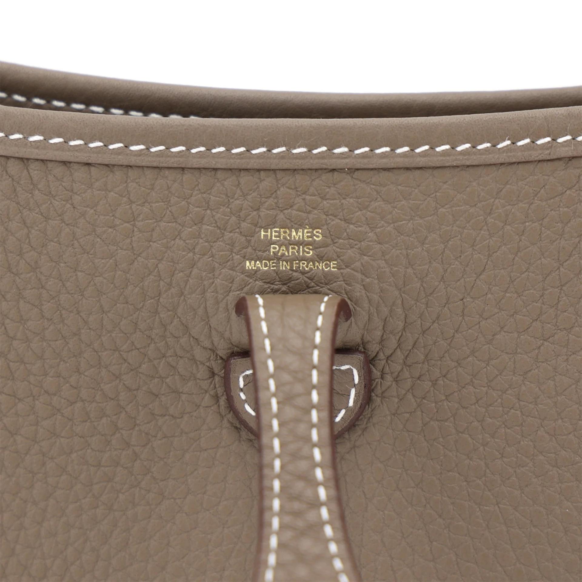 ランク NS 未使用品 HERMÈS エルメス エブリンTPM バンドリエール112cm エトゥープ (18) トリヨン ゴールド金具 W刻印 (2024) - 9