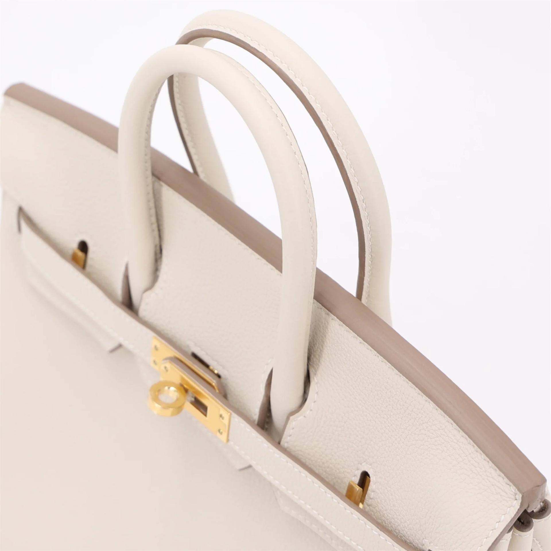 Brand New ( Rank N ) HERMÈS Birkin 25 Craie (10) Togo Gold hardware K (2025) - 3