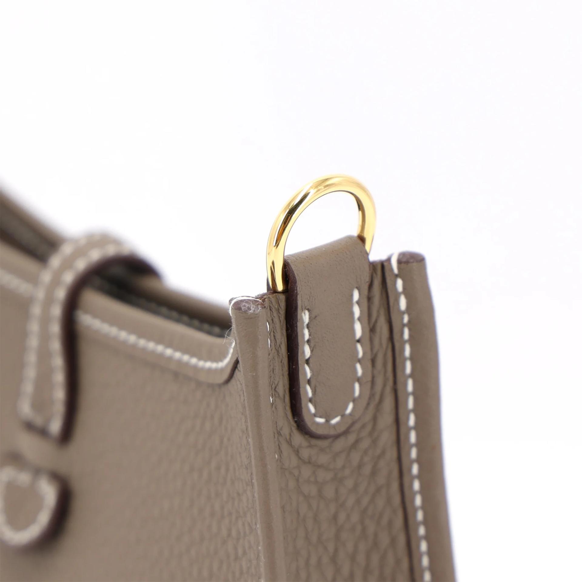 ランク NS 未使用品 HERMÈS エルメス エブリンTPM バンドリエール112cm エトゥープ (18) トリヨン ゴールド金具 W刻印 (2024) - 8