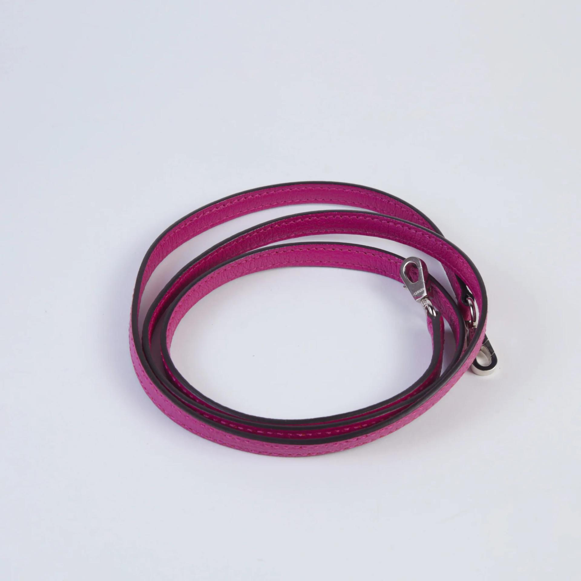 Very Good ( Rank A) HERMÈS Mini Bolide 1923 Rose Purple (L3) Chamkila Palladium hardware A (2017) - 12