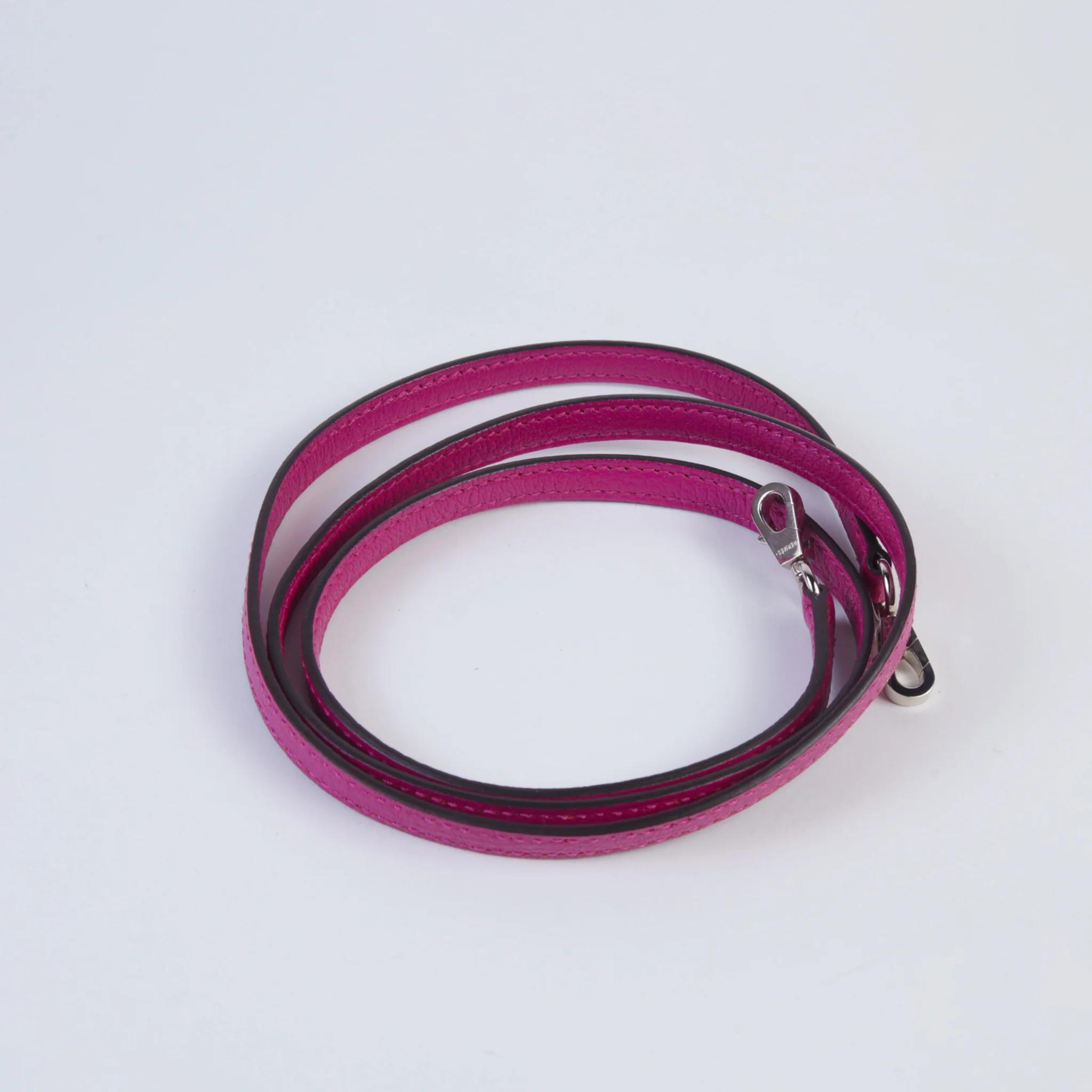 Very Good ( Rank A) HERMÈS Mini Bolide 1923 Rose Purple (L3) Chamkila Palladium hardware A (2017) - 12