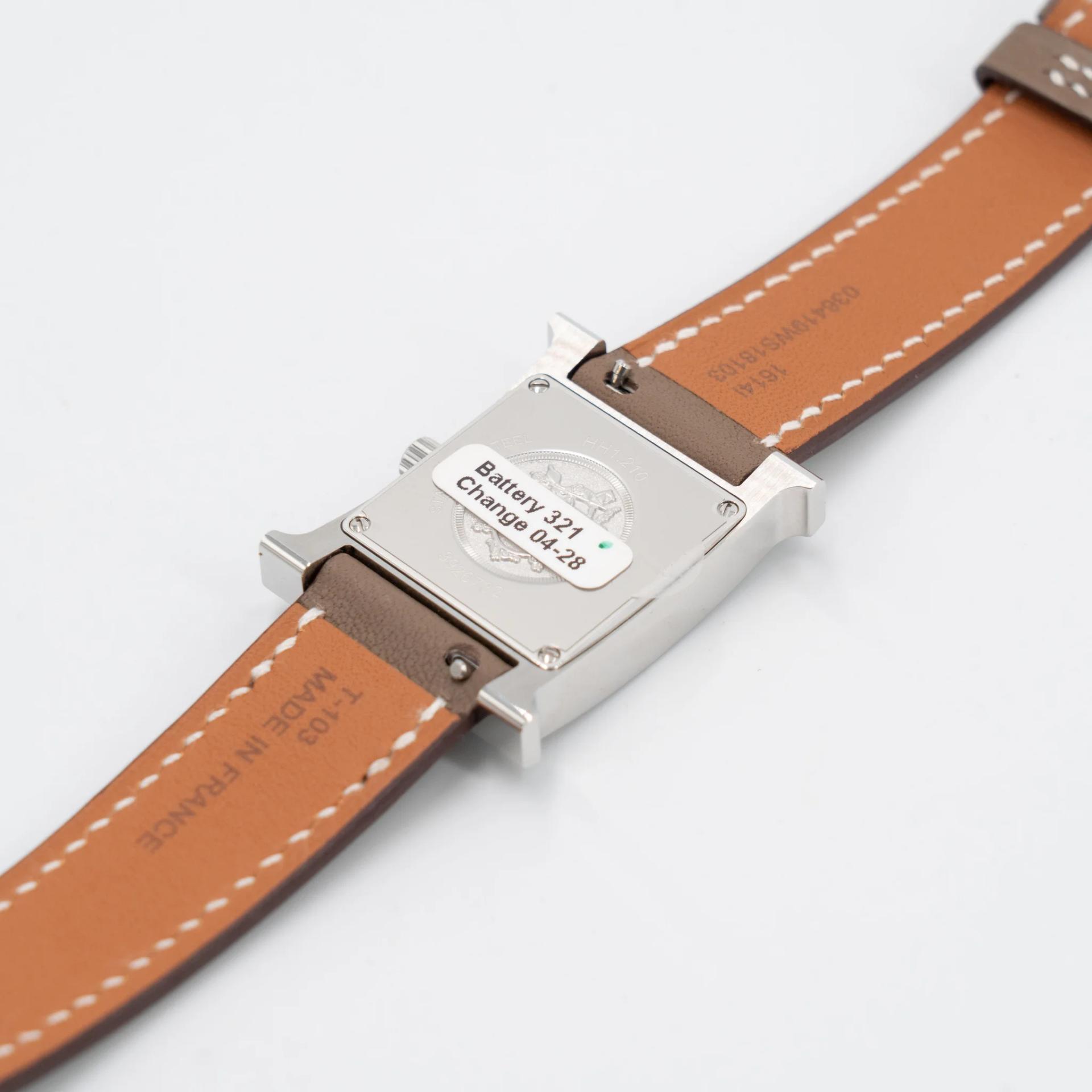 全新 HERMÈS 愛馬仕 Heure H 腕錶 21mm 18 大象灰 Etoupe Swift 皮 銀扣 - 10