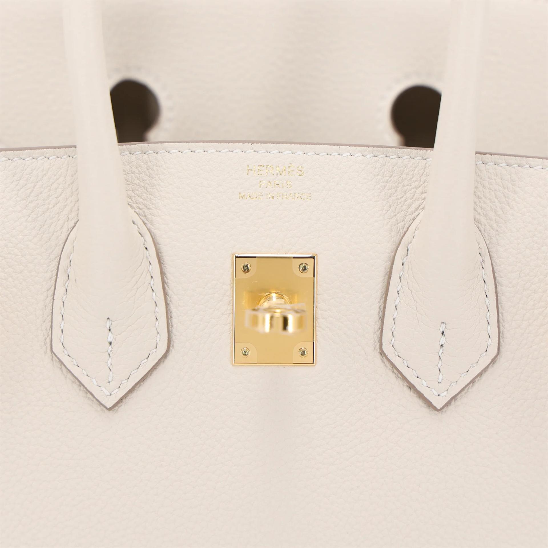 Brand New ( Rank N ) HERMÈS Birkin 25 Craie (10) Togo Gold hardware K (2025) - 10