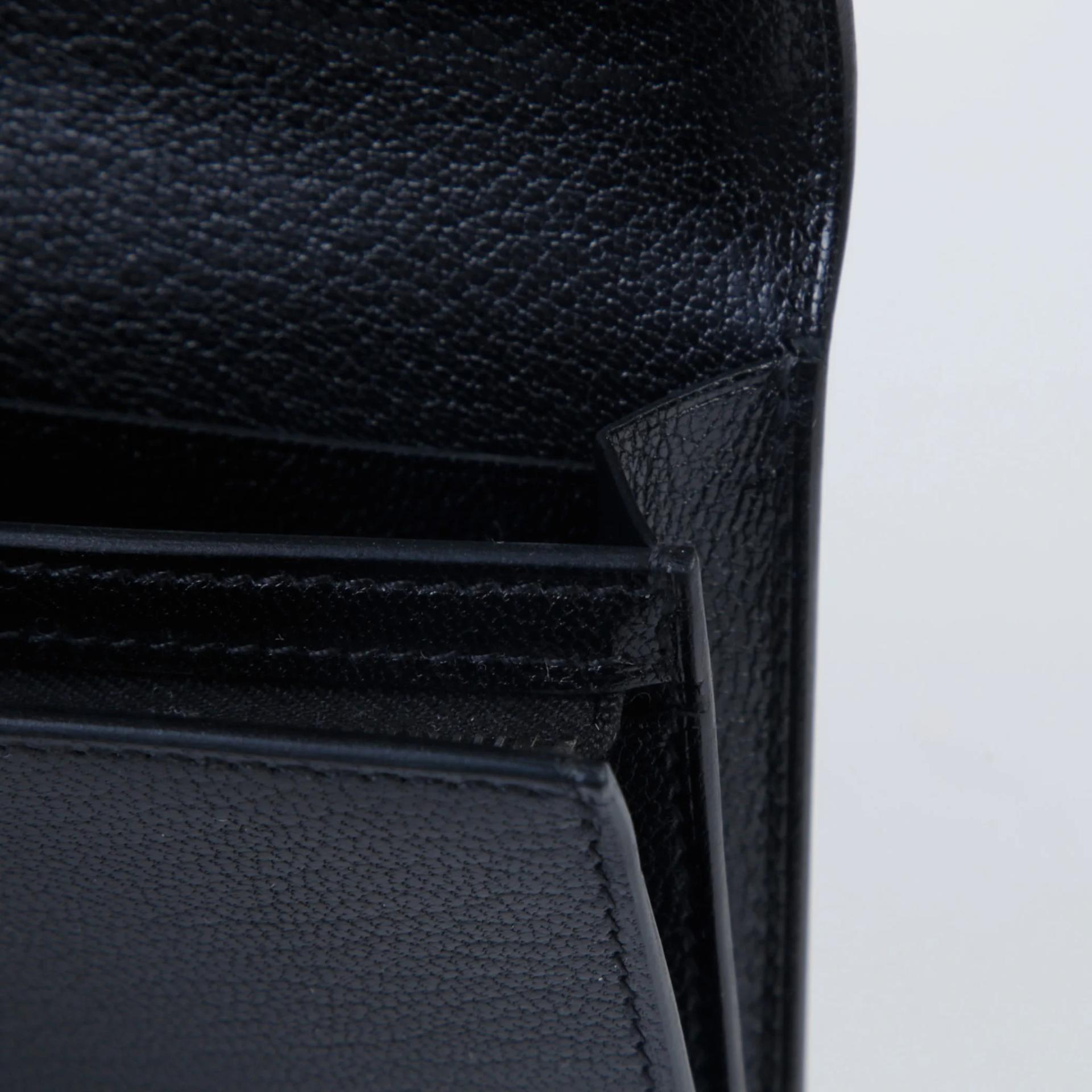 Brand New ( Rank N ) HERMÈS Kelly Pocket Long wallet Noir (89) Chamkila Palladium hardware K (2025) - 11