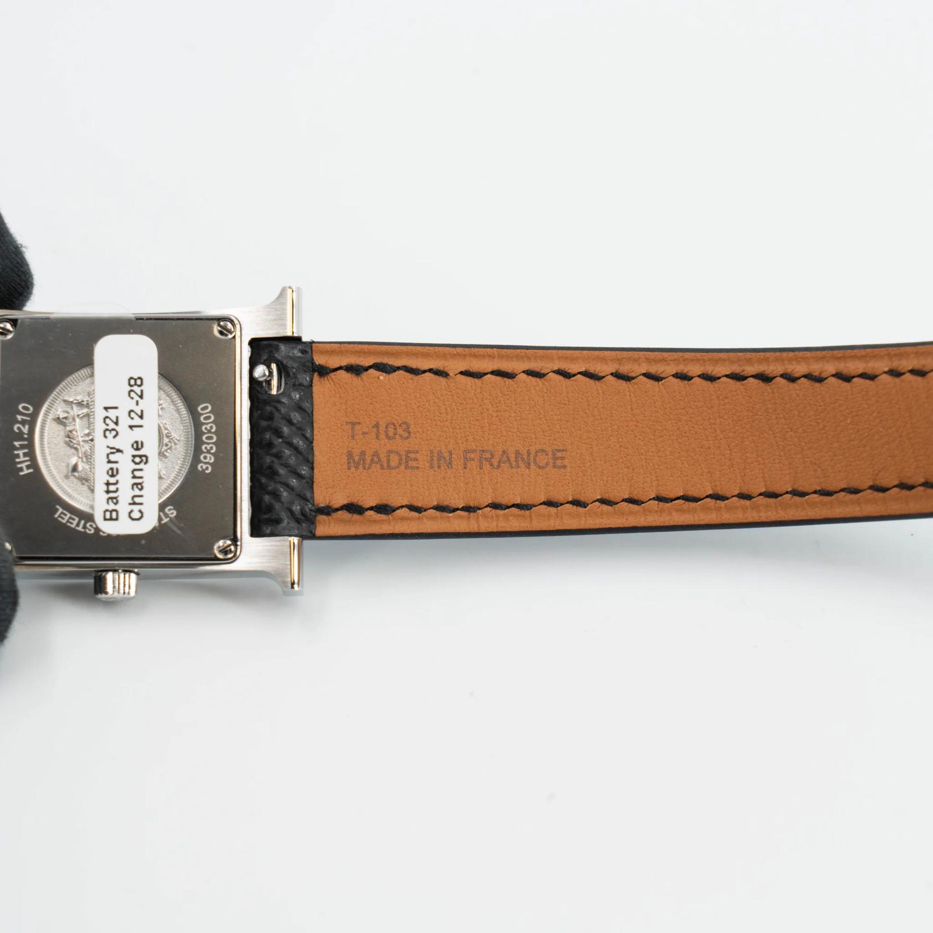 全新 HERMÈS 愛馬仕 Heure H 腕錶 21mm 89 黑色 Noir (Black) Epsom 皮 銀扣 - 12