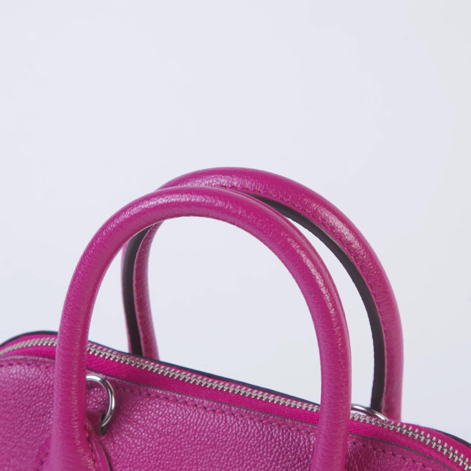 Very Good ( Rank A) HERMÈS Mini Bolide 1923 Rose Purple (L3) Chamkila Palladium hardware A (2017) - 3