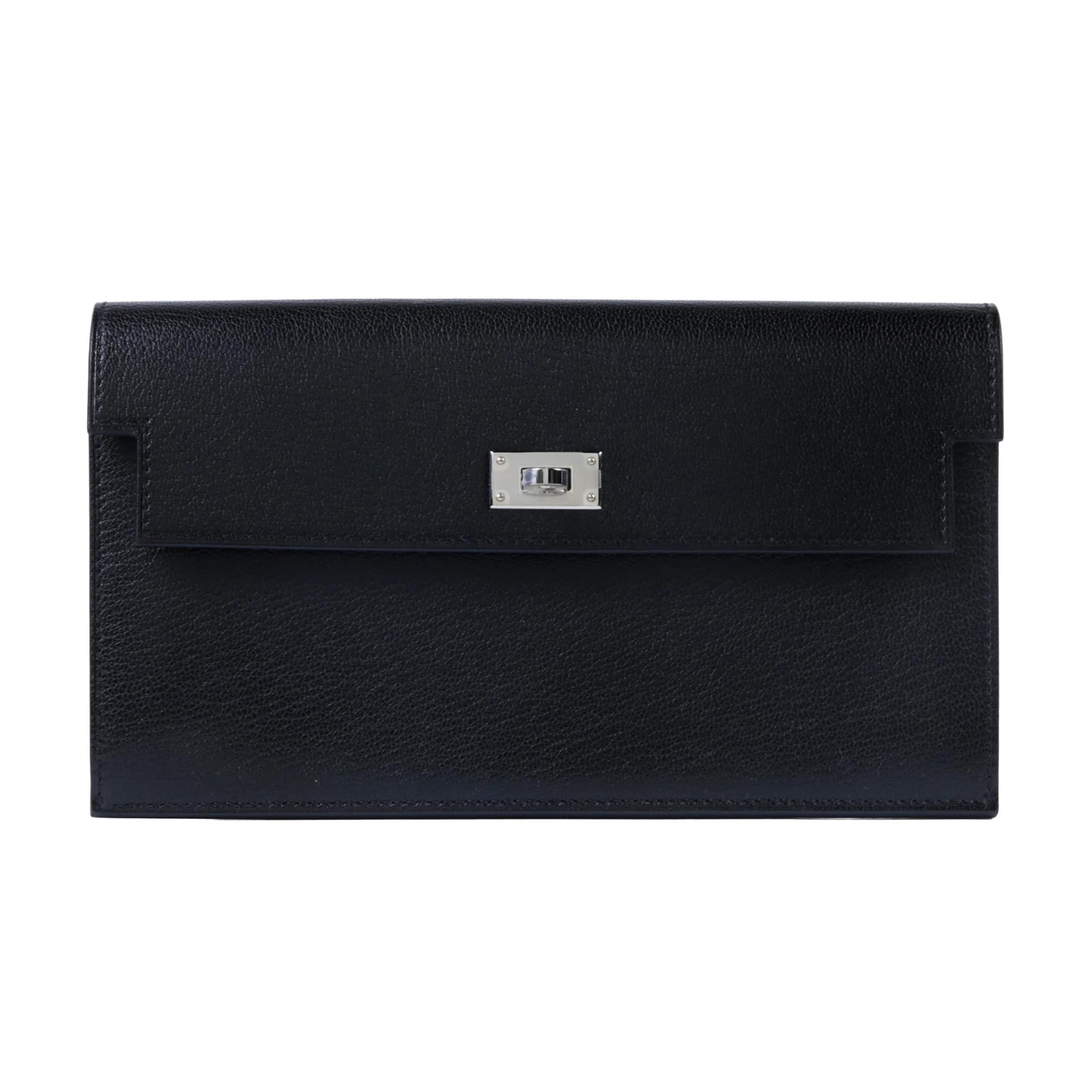 Brand New ( Rank N ) HERMÈS Kelly Pocket Long wallet Noir (89) Chamkila Palladium hardware K (2025) - 1