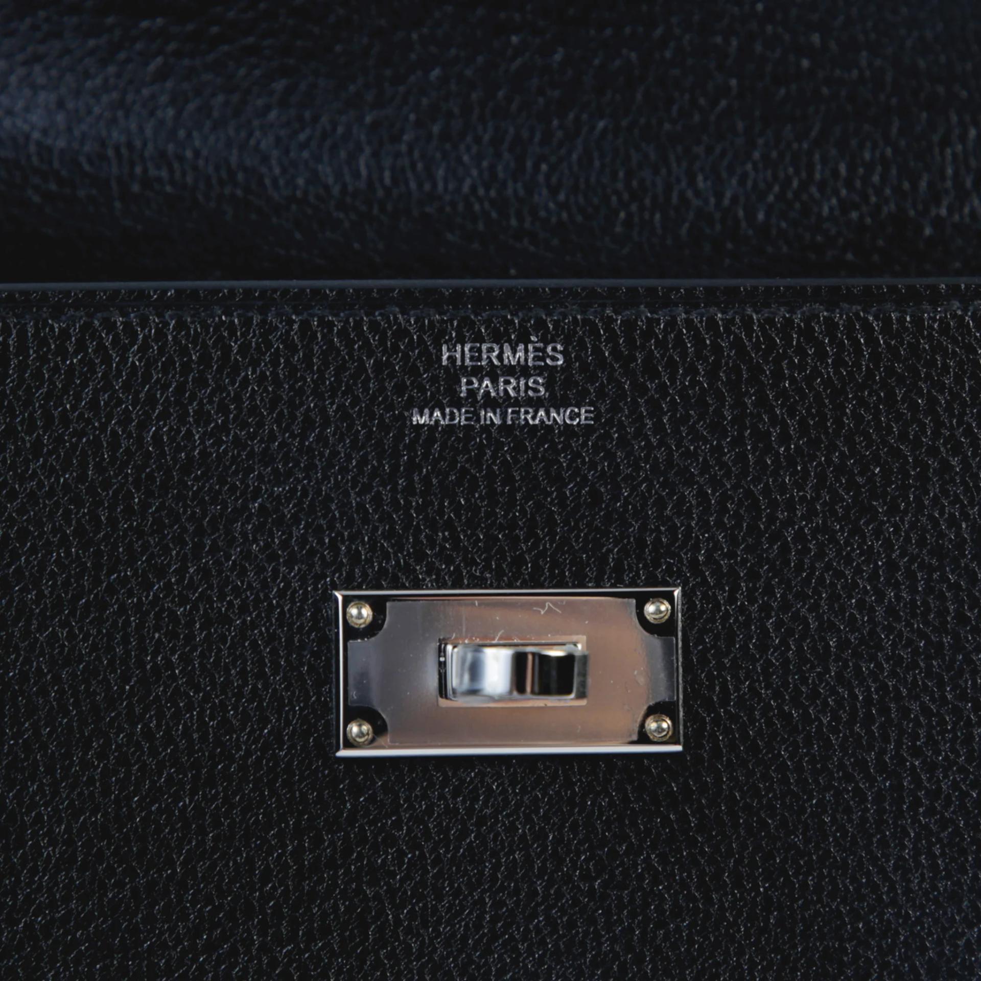 Brand New ( Rank N ) HERMÈS Kelly Pocket Long wallet Noir (89) Chamkila Palladium hardware K (2025) - 8