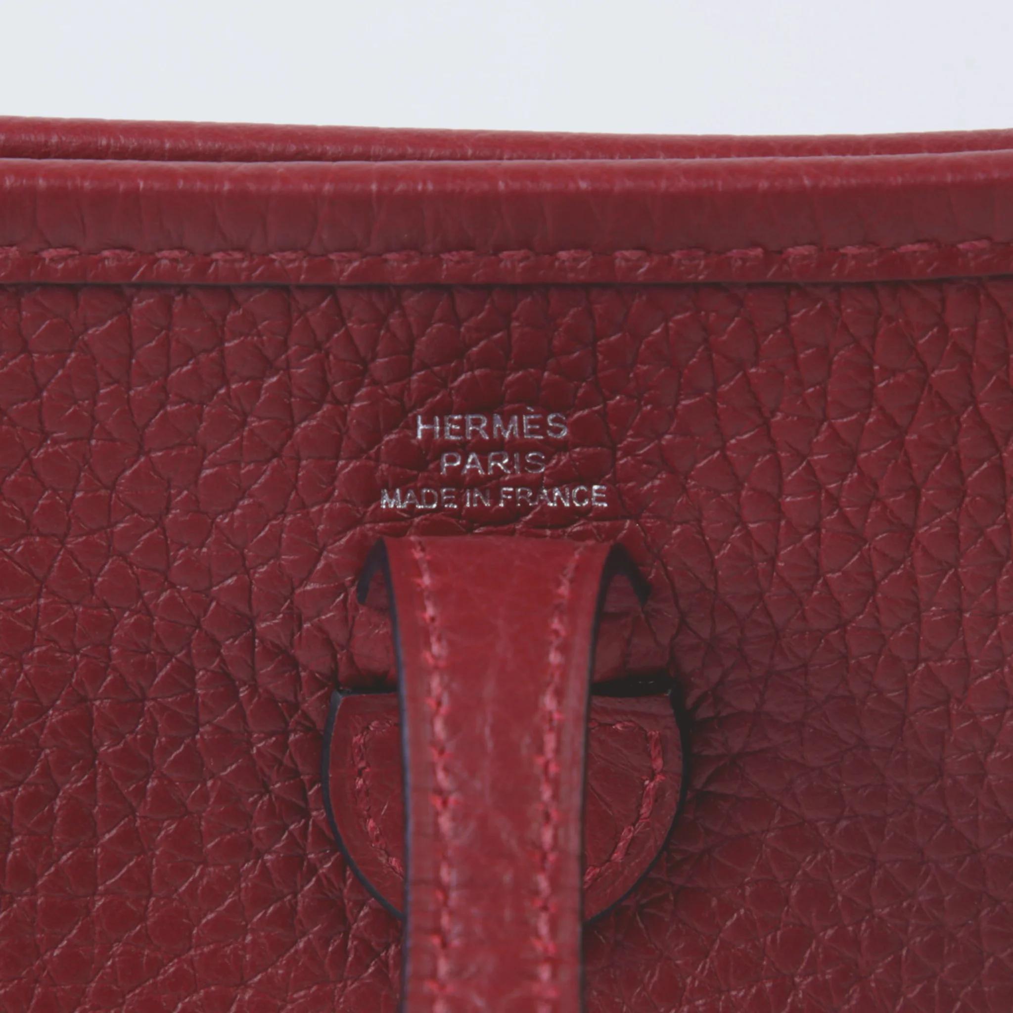 ランク NS 未使用品 HERMÈS エルメス エブリンTPM バンドリエール89cm ルージュアッシュ (55) トリヨン シルバー金具 K刻印 (2025) - 8