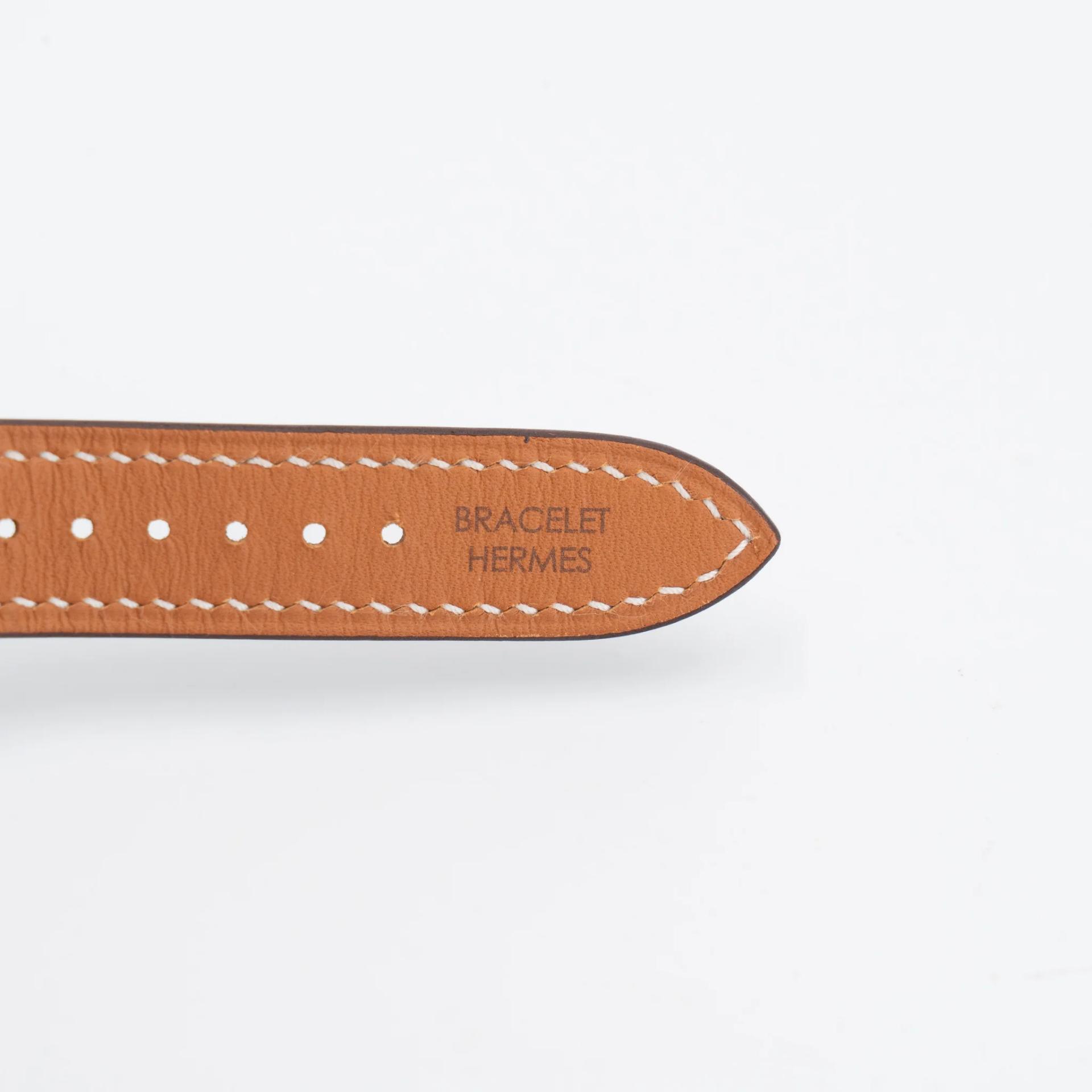 全新 HERMÈS 愛馬仕 Heure H 腕錶 21mm 18 大象灰 Etoupe Swift 皮 銀扣 - 13