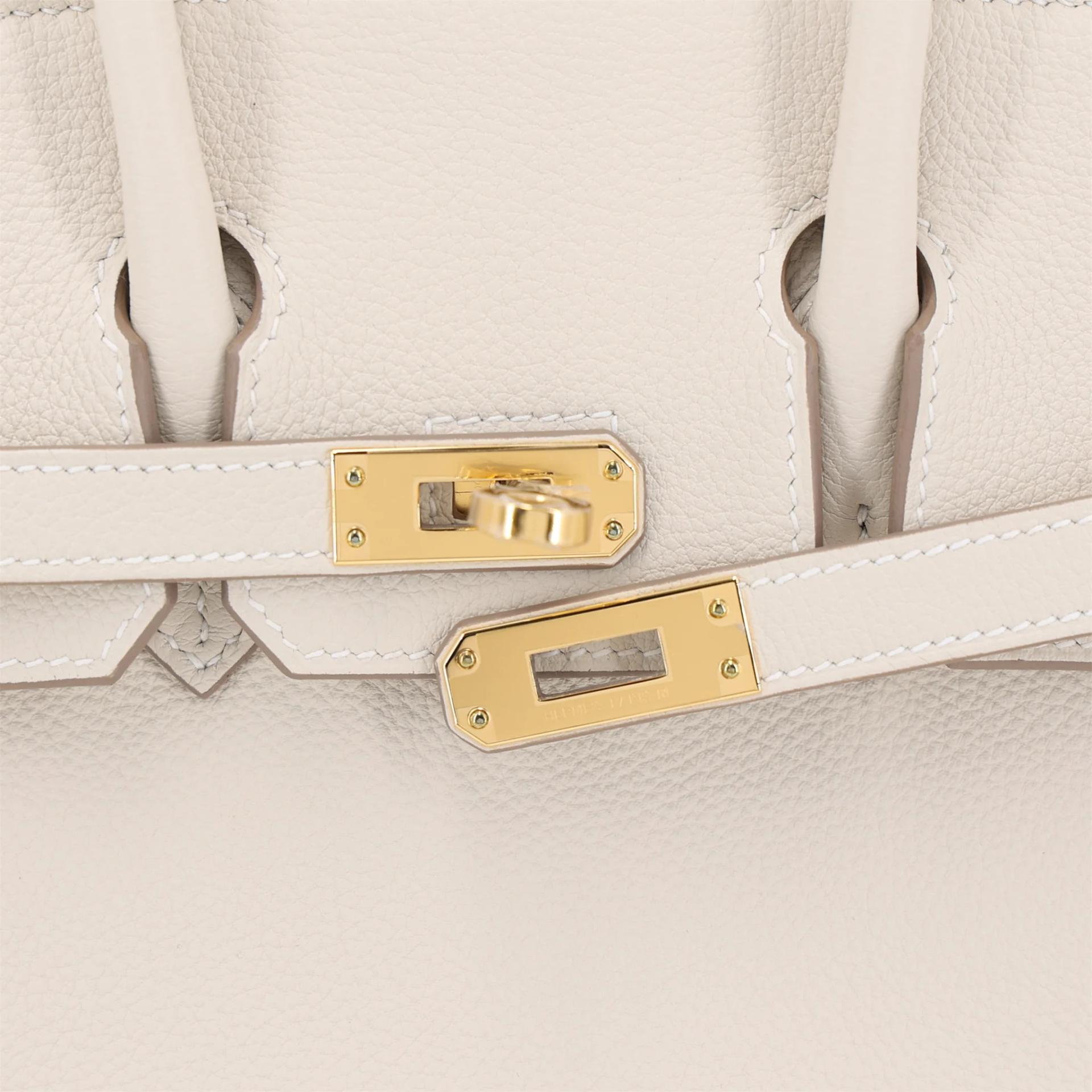 Brand New ( Rank N ) HERMÈS Birkin 25 Craie (10) Togo Gold hardware K (2025) - 8
