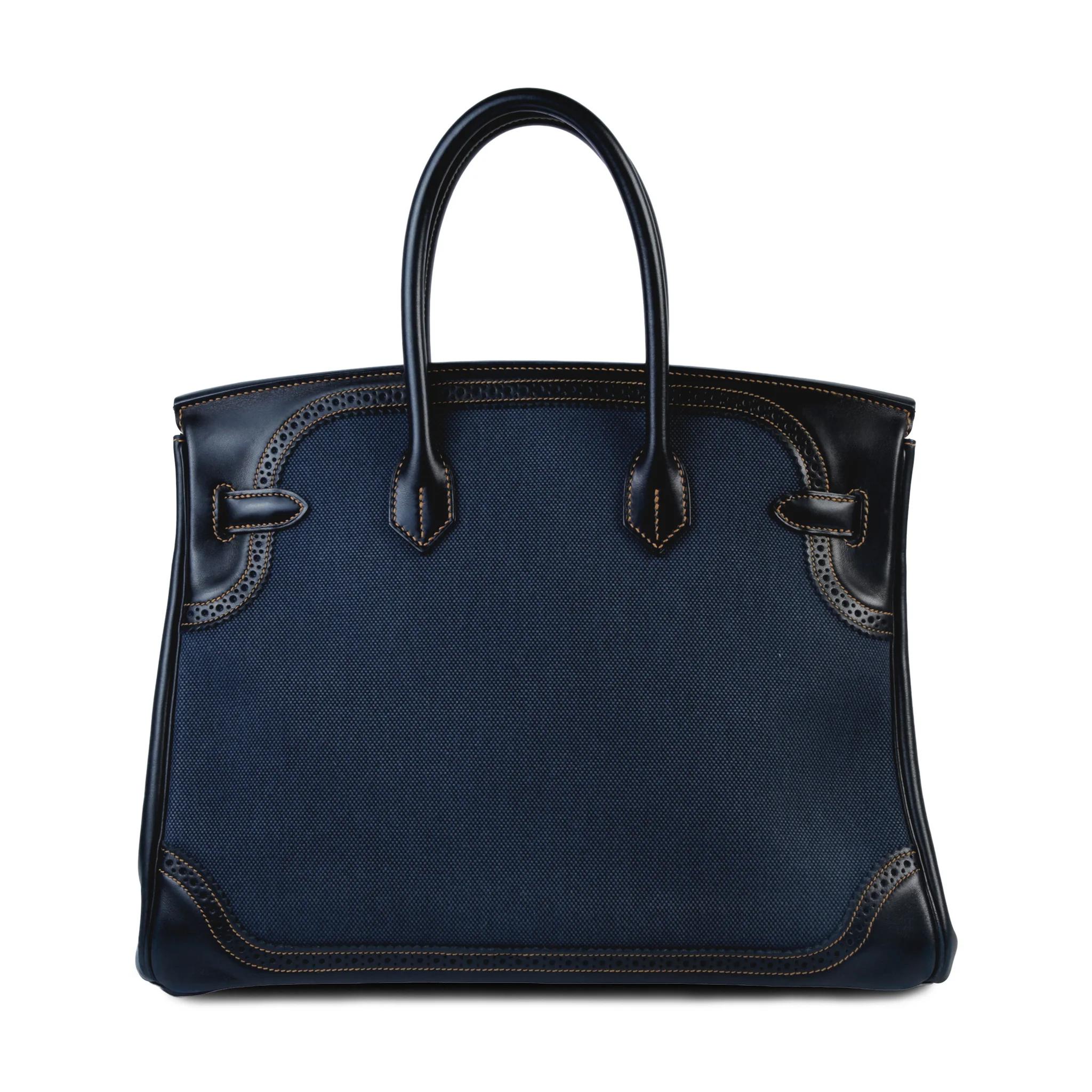 Birkin Ghillies 35 89 黑色 Noir (Black) Denim 牛仔蓝