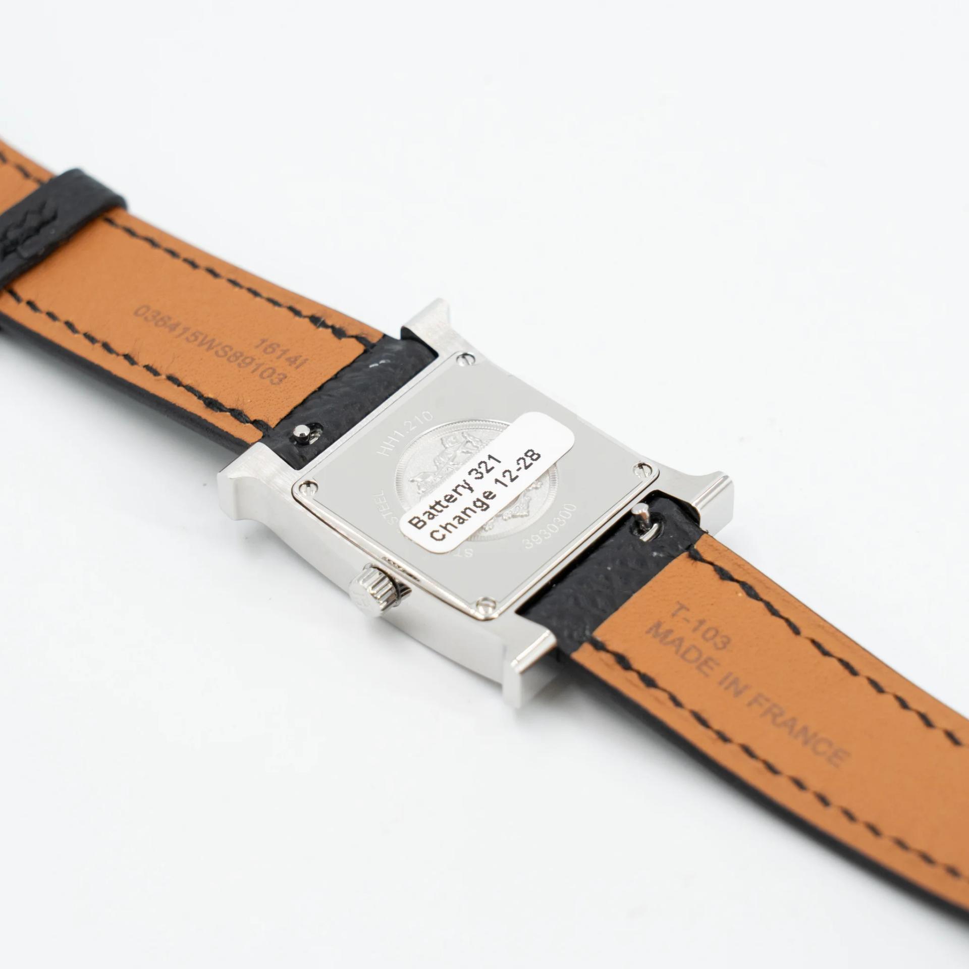 全新 HERMÈS 愛馬仕 Heure H 腕錶 21mm 89 黑色 Noir (Black) Epsom 皮 銀扣 - 14