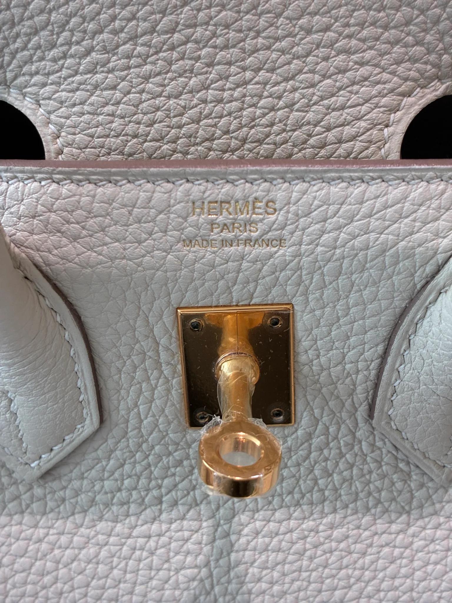 ランク NS 未使用品 HERMÈS エルメス バーキン25 クレ (10) トゴ ゴールド金具 Z刻印 (2021) - 12