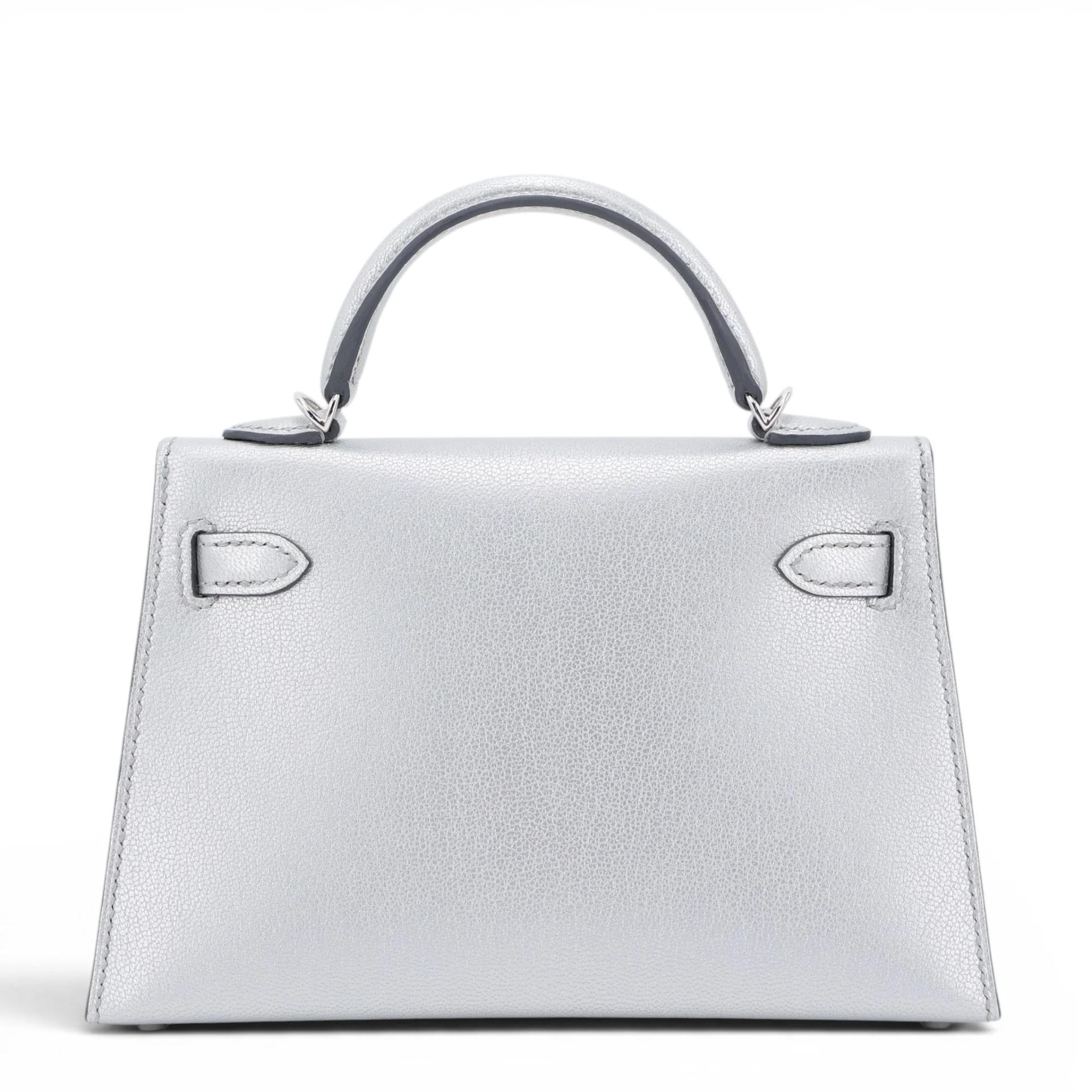 Brand New ( Rank N ) HERMÈS Limited Edition Mini Kelly II Argent (05) Chamkilight Palladium hardware K (2025) - 2