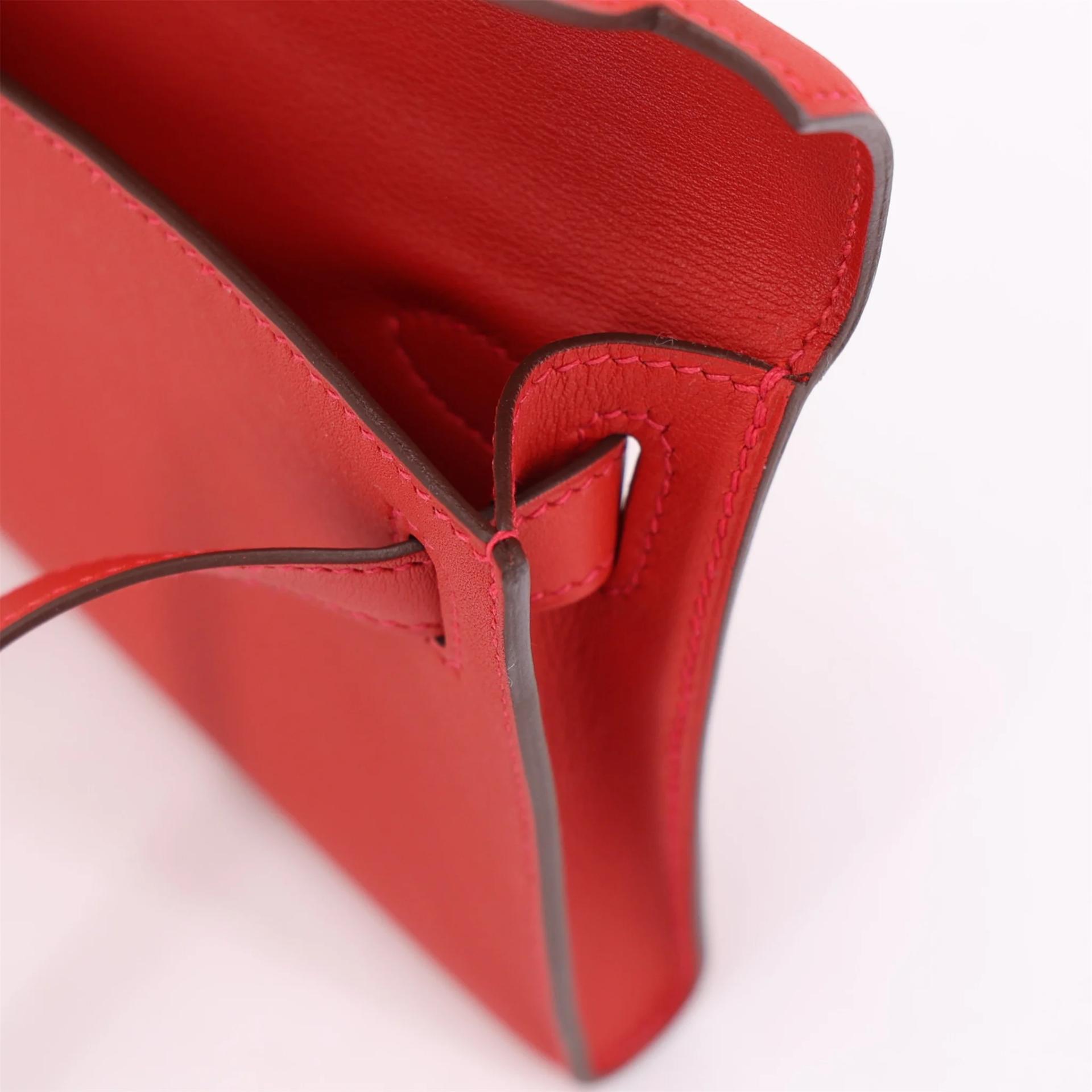 Unused ( Rank NS ) HERMÈS Kelly Cut Rouge Casaque (Q5) Swift Gold hardware X (2016) - 14