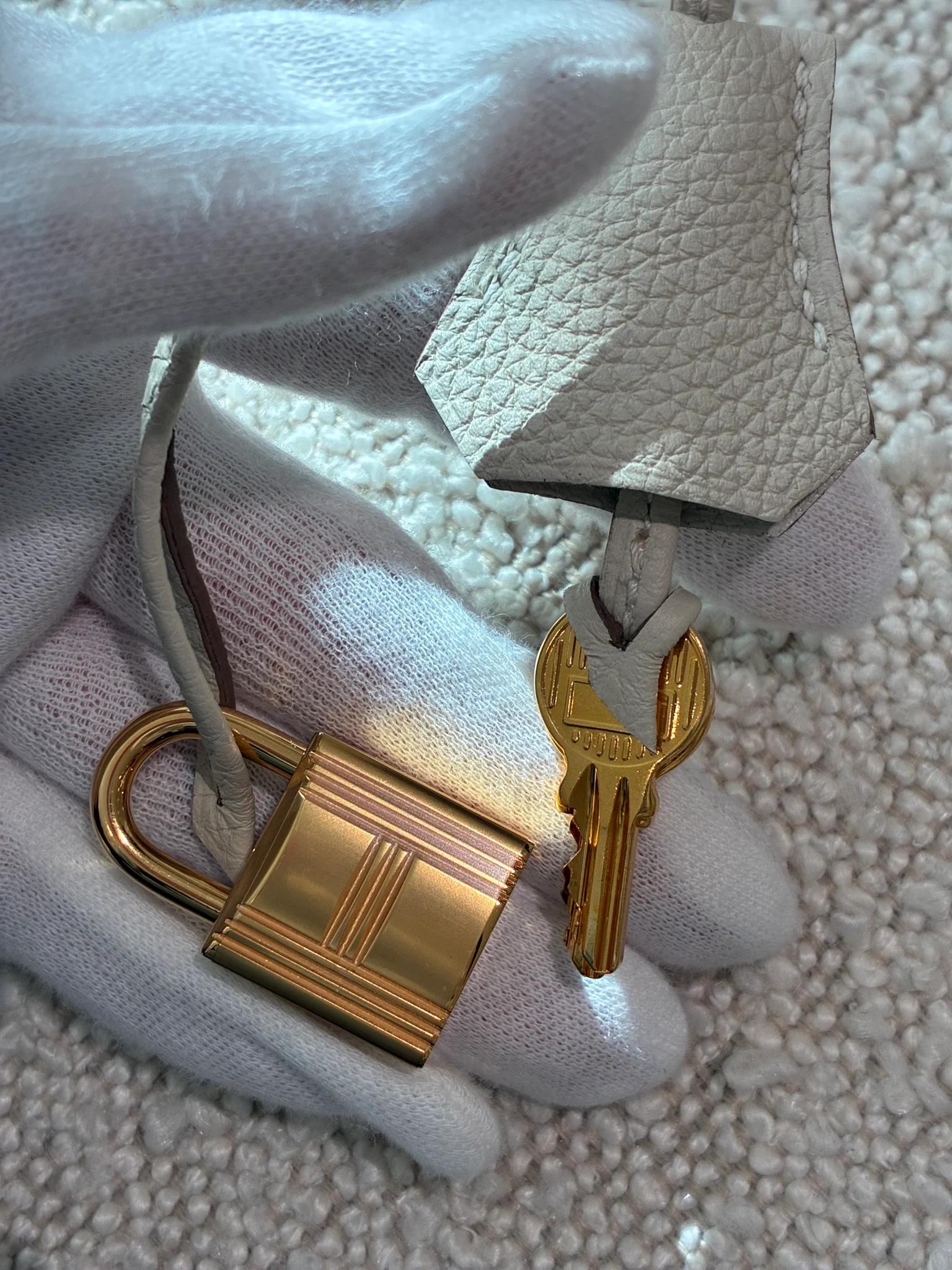 ランク NS 未使用品 HERMÈS エルメス バーキン25 クレ (10) トゴ ゴールド金具 Z刻印 (2021) - 17