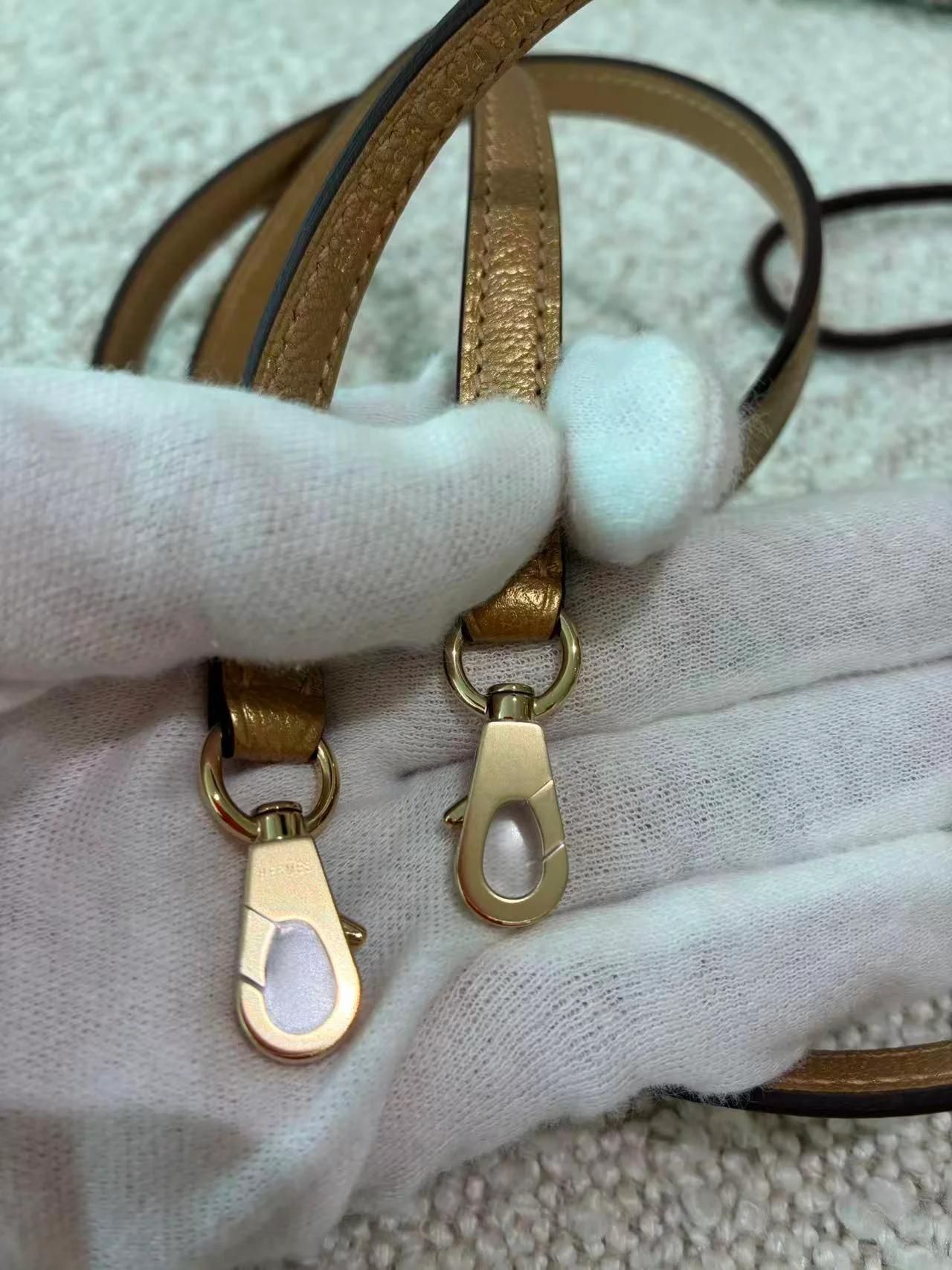 Brand New ( Rank N ) HERMÈS Mini Kelly II Dore (Y9) Chamkilight Permabrass hardware K (2025) - 19