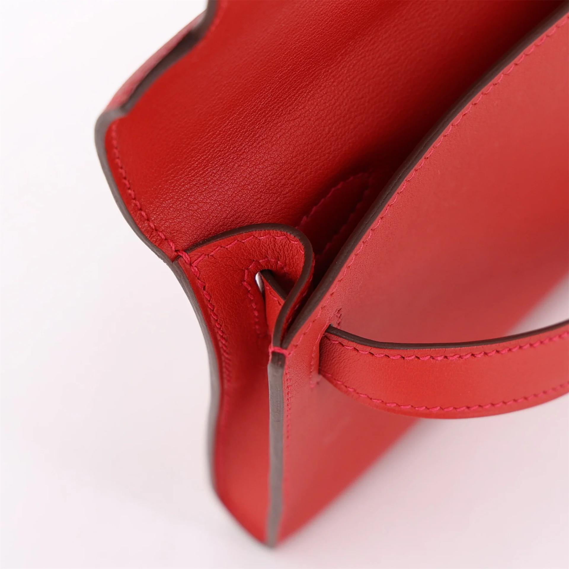 Unused ( Rank NS ) HERMÈS Kelly Cut Rouge Casaque (Q5) Swift Gold hardware X (2016) - 13