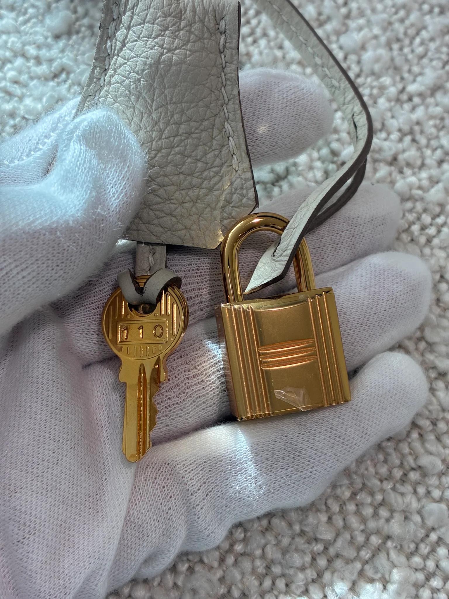 ランク NS 未使用品 HERMÈS エルメス バーキン25 クレ (10) トゴ ゴールド金具 Z刻印 (2021) - 16