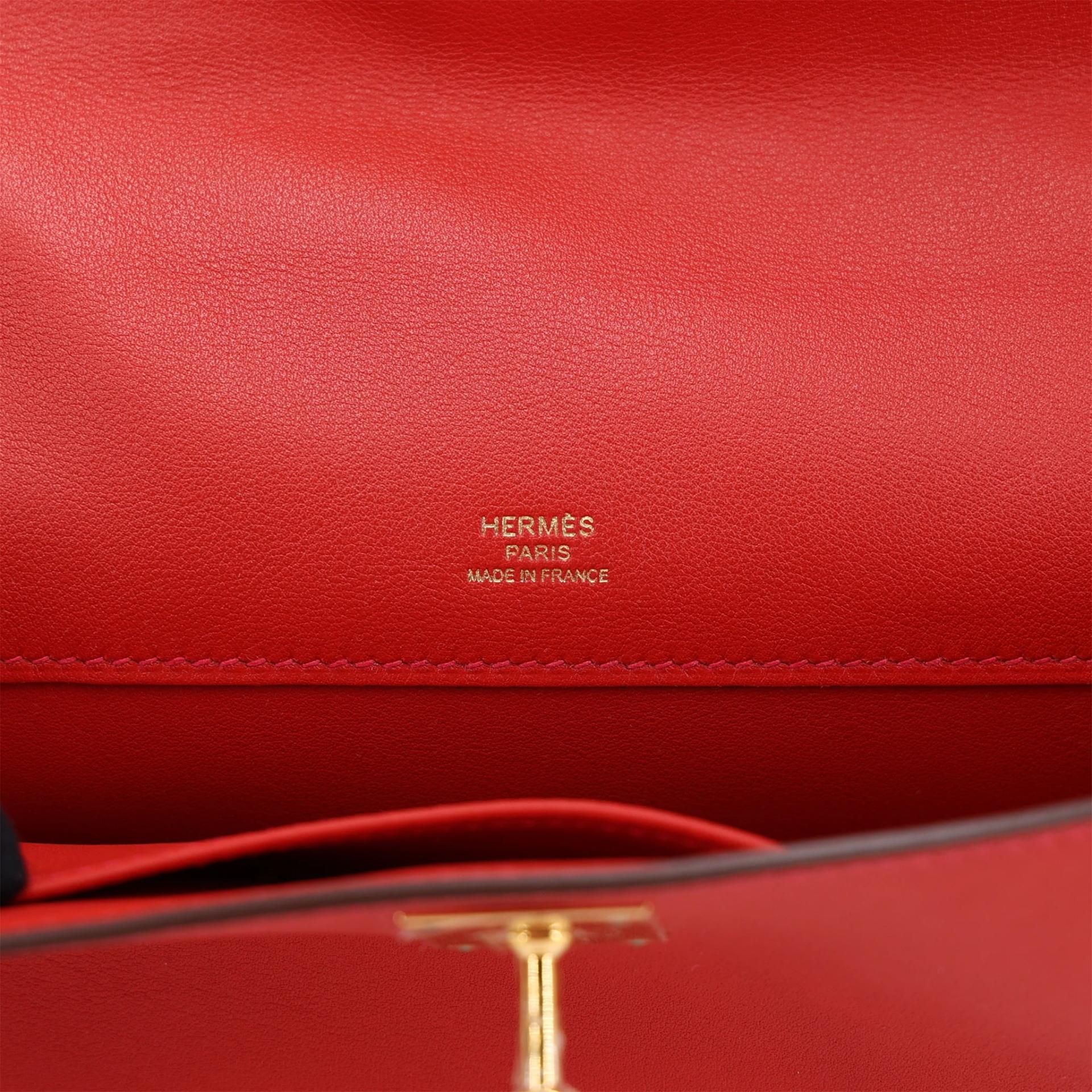 Unused ( Rank NS ) HERMÈS Kelly Cut Rouge Casaque (Q5) Swift Gold hardware X (2016) - 11