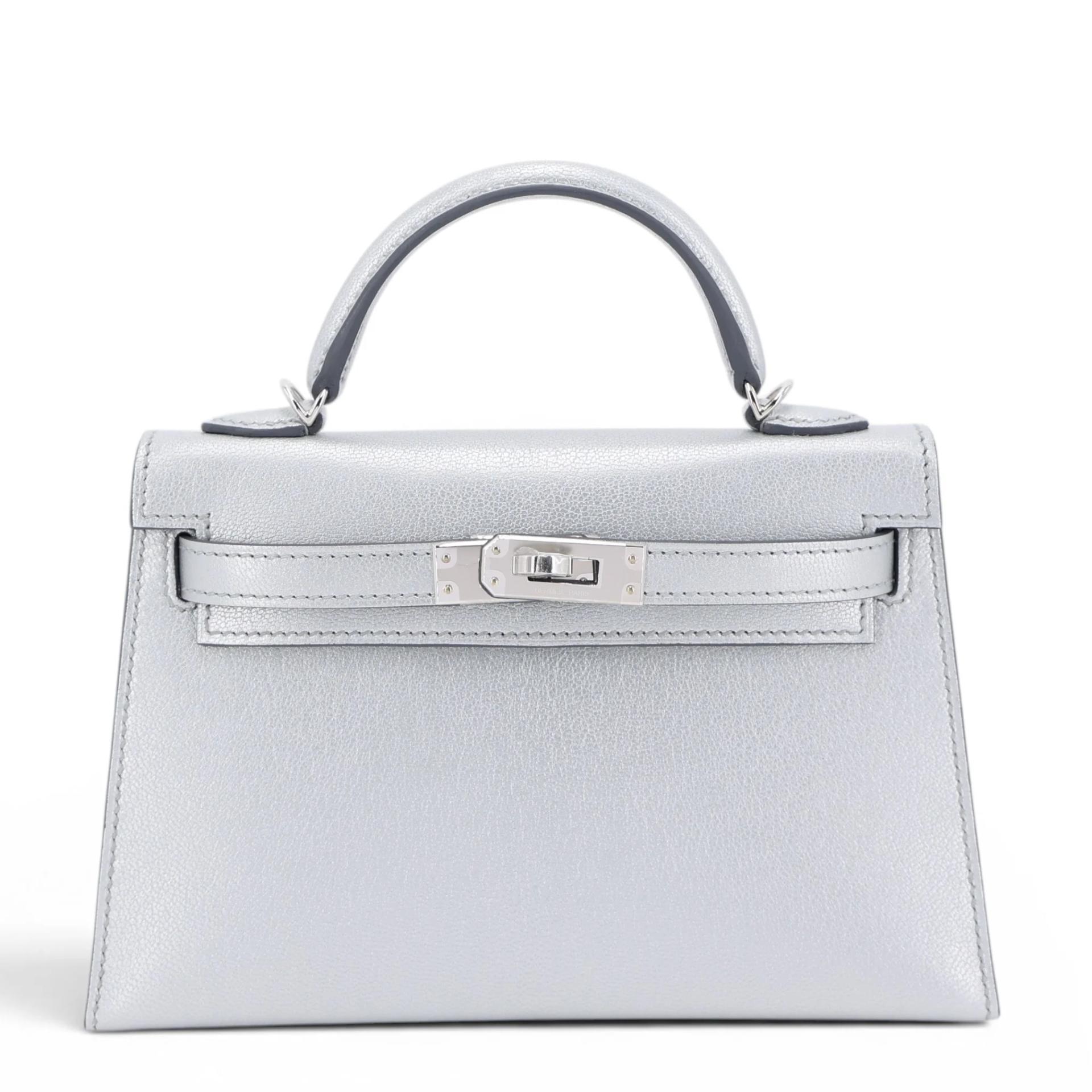 Brand New ( Rank N ) HERMÈS Limited Edition Mini Kelly II Argent (05) Chamkilight Palladium hardware K (2025) - 1