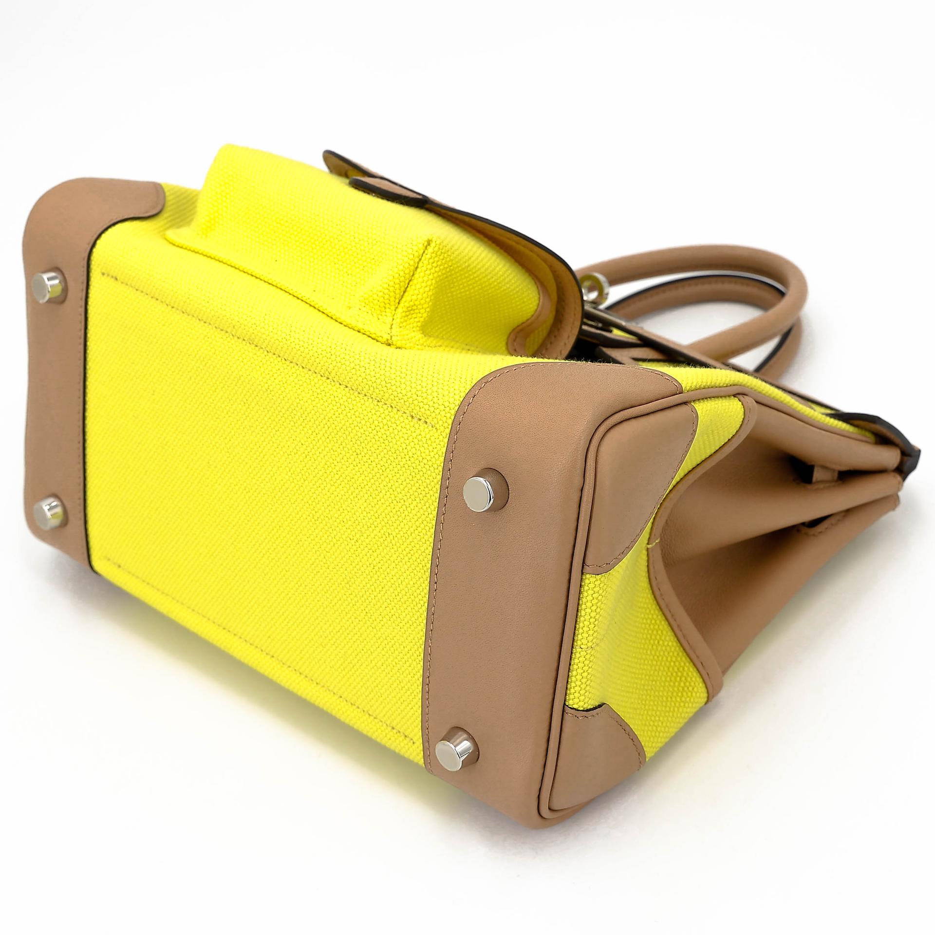 ランク SA HERMÈS エルメス 限定品 バーキン25カーゴ ジョーヌシトロン (9N) チャイ(0M) トワルゴエラン スイフト シルバー金具 W刻印 (2024) - 4
