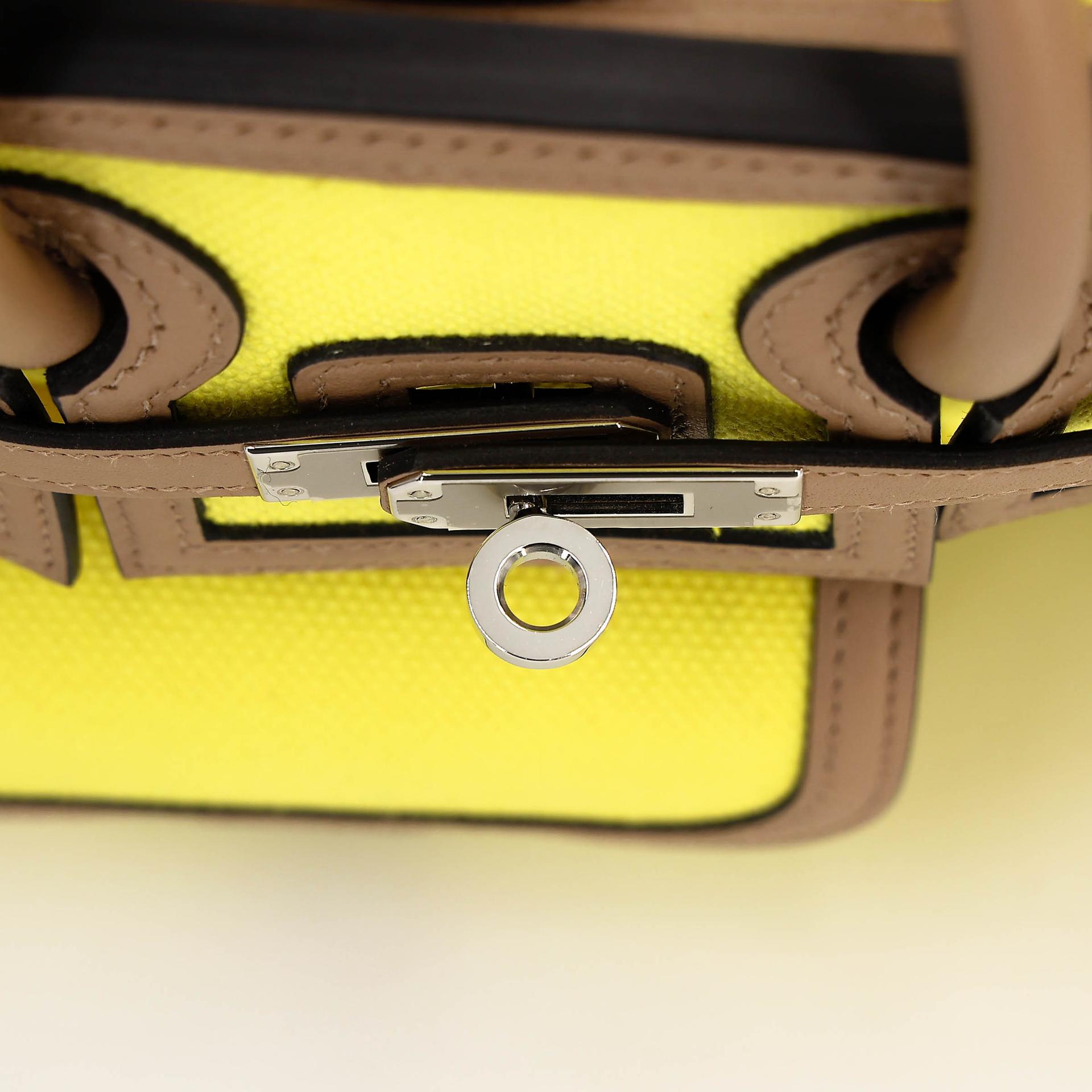 ランク SA HERMÈS エルメス 限定品 バーキン25カーゴ ジョーヌシトロン (9N) チャイ(0M) トワルゴエラン スイフト シルバー金具 W刻印 (2024) - 14
