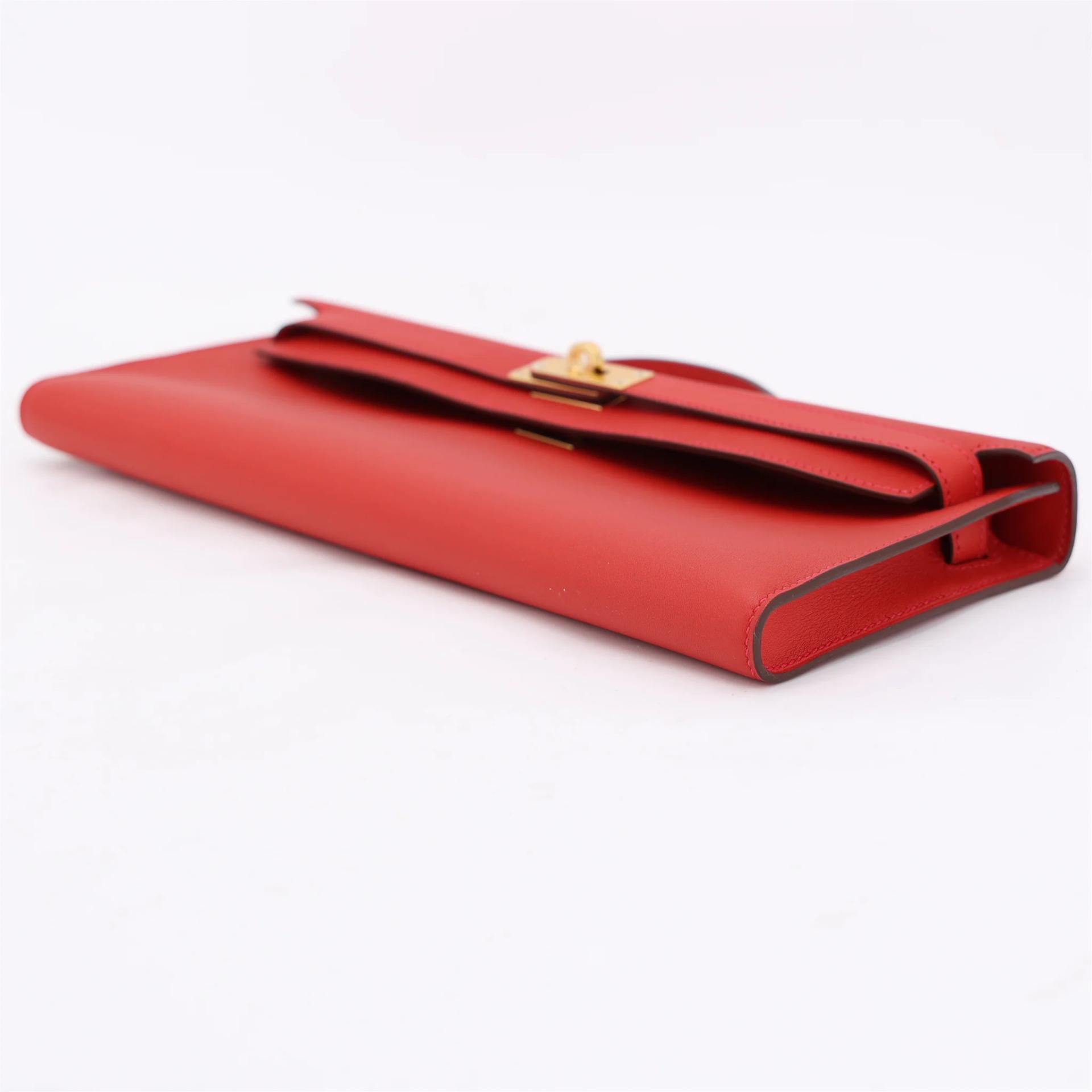 Unused ( Rank NS ) HERMÈS Kelly Cut Rouge Casaque (Q5) Swift Gold hardware X (2016) - 5