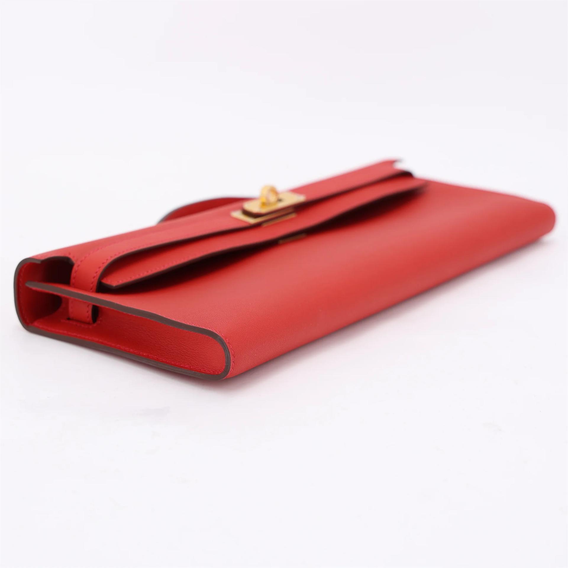 Unused ( Rank NS ) HERMÈS Kelly Cut Rouge Casaque (Q5) Swift Gold hardware X (2016) - 4