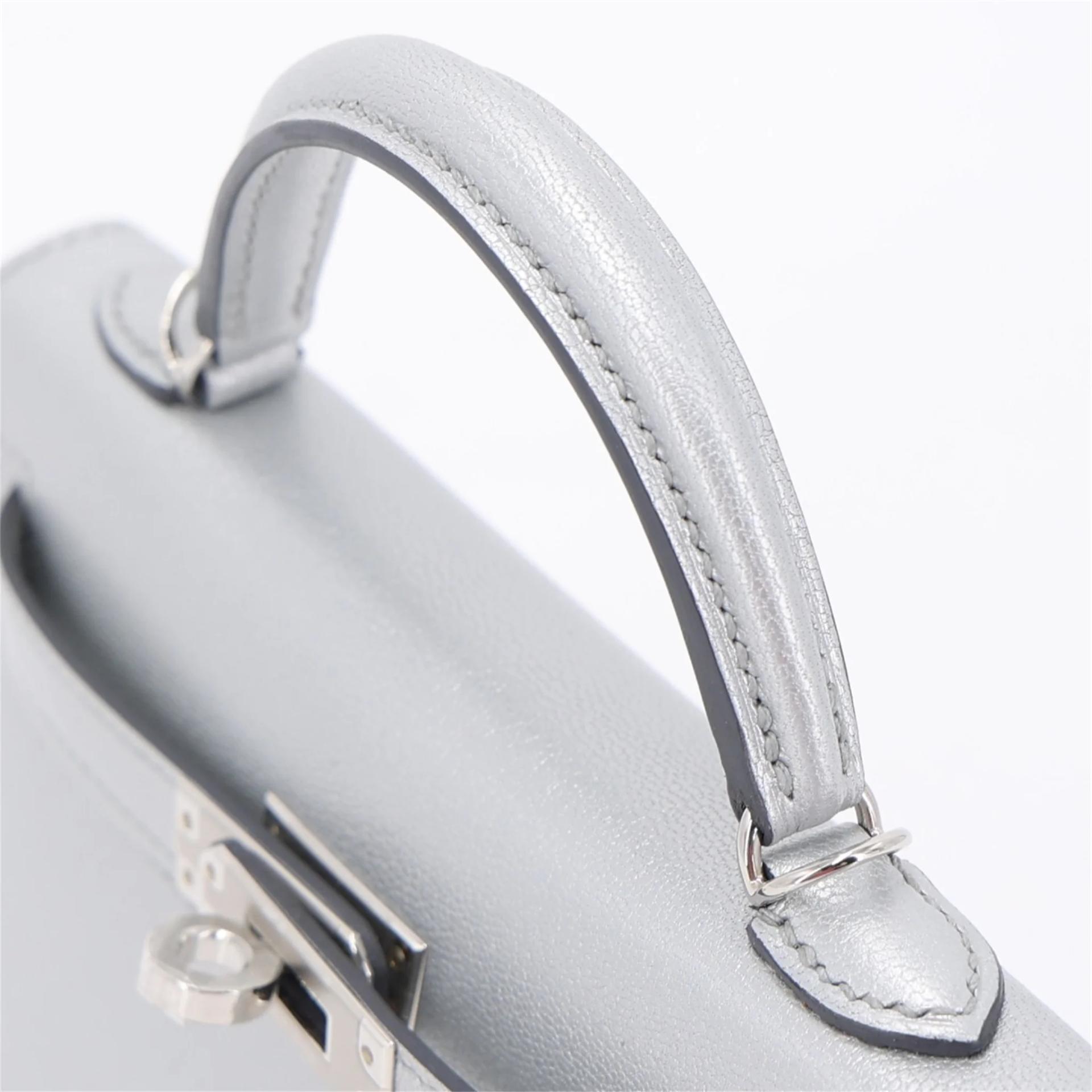 Brand New ( Rank N ) HERMÈS Limited Edition Mini Kelly II Argent (05) Chamkilight Palladium hardware K (2025) - 3