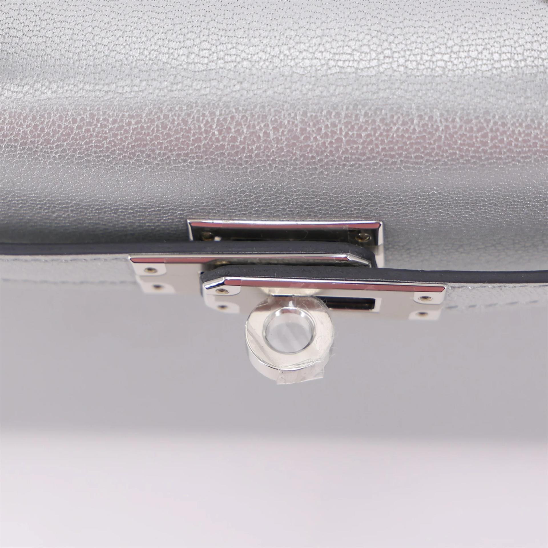 Brand New ( Rank N ) HERMÈS Limited Edition Mini Kelly II Argent (05) Chamkilight Palladium hardware K (2025) - 9