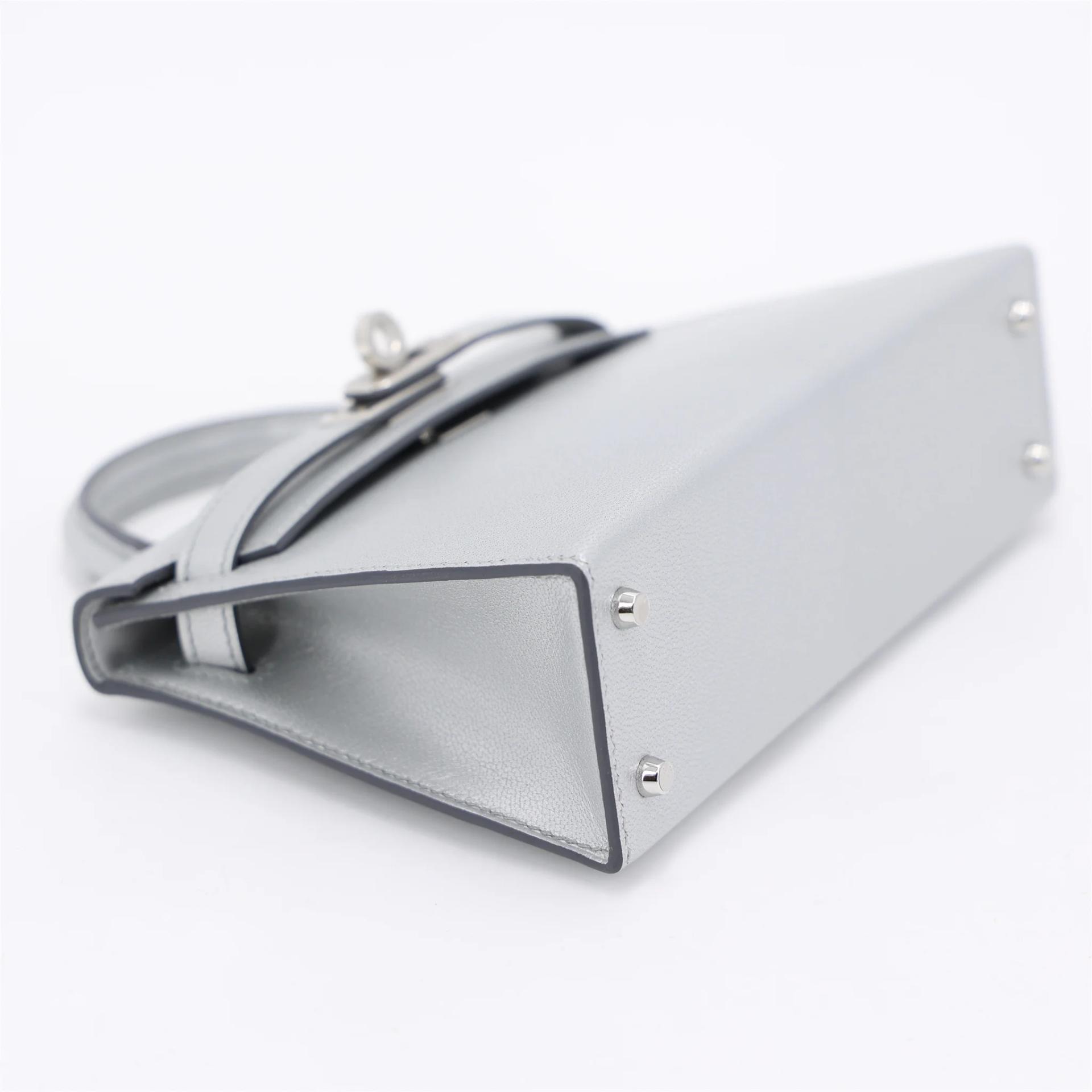 Brand New ( Rank N ) HERMÈS Limited Edition Mini Kelly II Argent (05) Chamkilight Palladium hardware K (2025) - 4