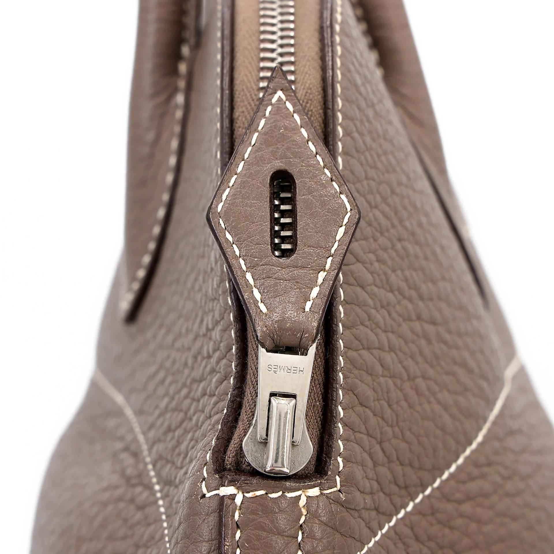 ランク AB HERMÈS エルメス ボリード31 エトゥープ (18) トリヨン シルバー金具 □L刻印 (2008) - 19