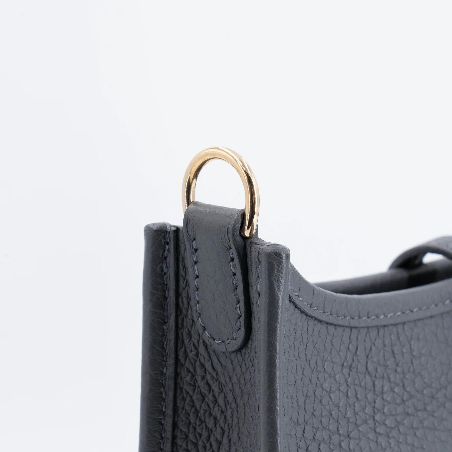 ランク A HERMÈS エルメス エブリンTPM バンドリエール112cm アルドワーズ (85) キャバン (3Y) ブルーイドラ (T7) トリヨン シャンパンゴールド金具 W刻印 (2024) - 10