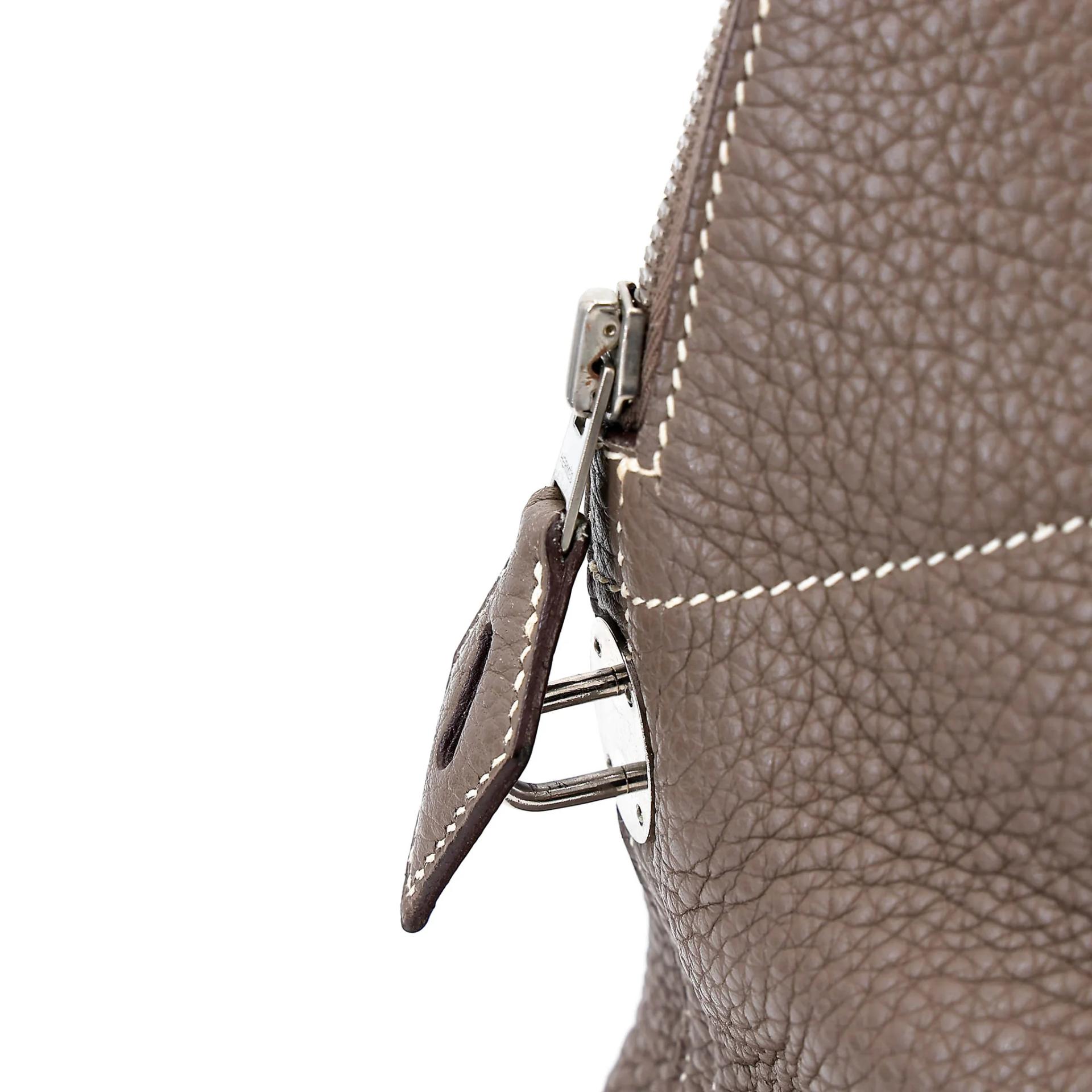 ランク AB HERMÈS エルメス ボリード31 エトゥープ (18) トリヨン シルバー金具 □L刻印 (2008) - 23