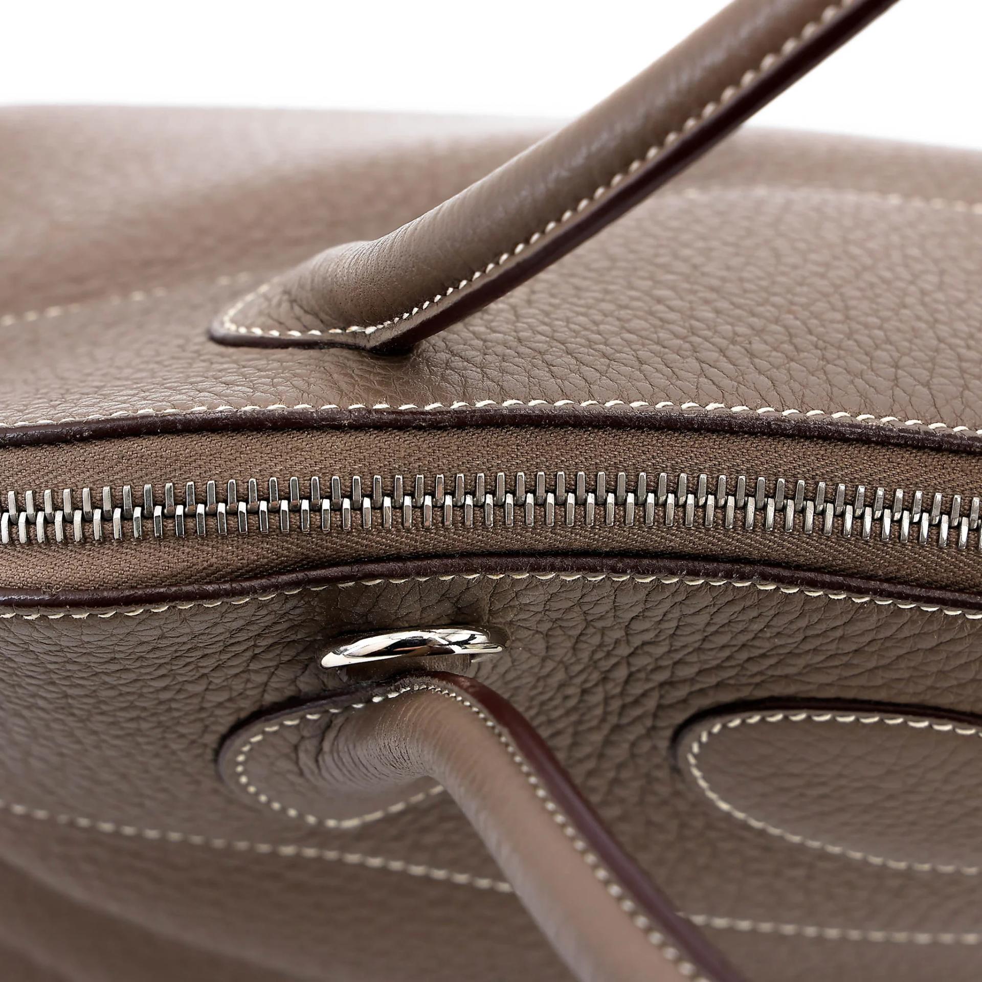 ランク AB HERMÈS エルメス ボリード31 エトゥープ (18) トリヨン シルバー金具 □L刻印 (2008) - 9
