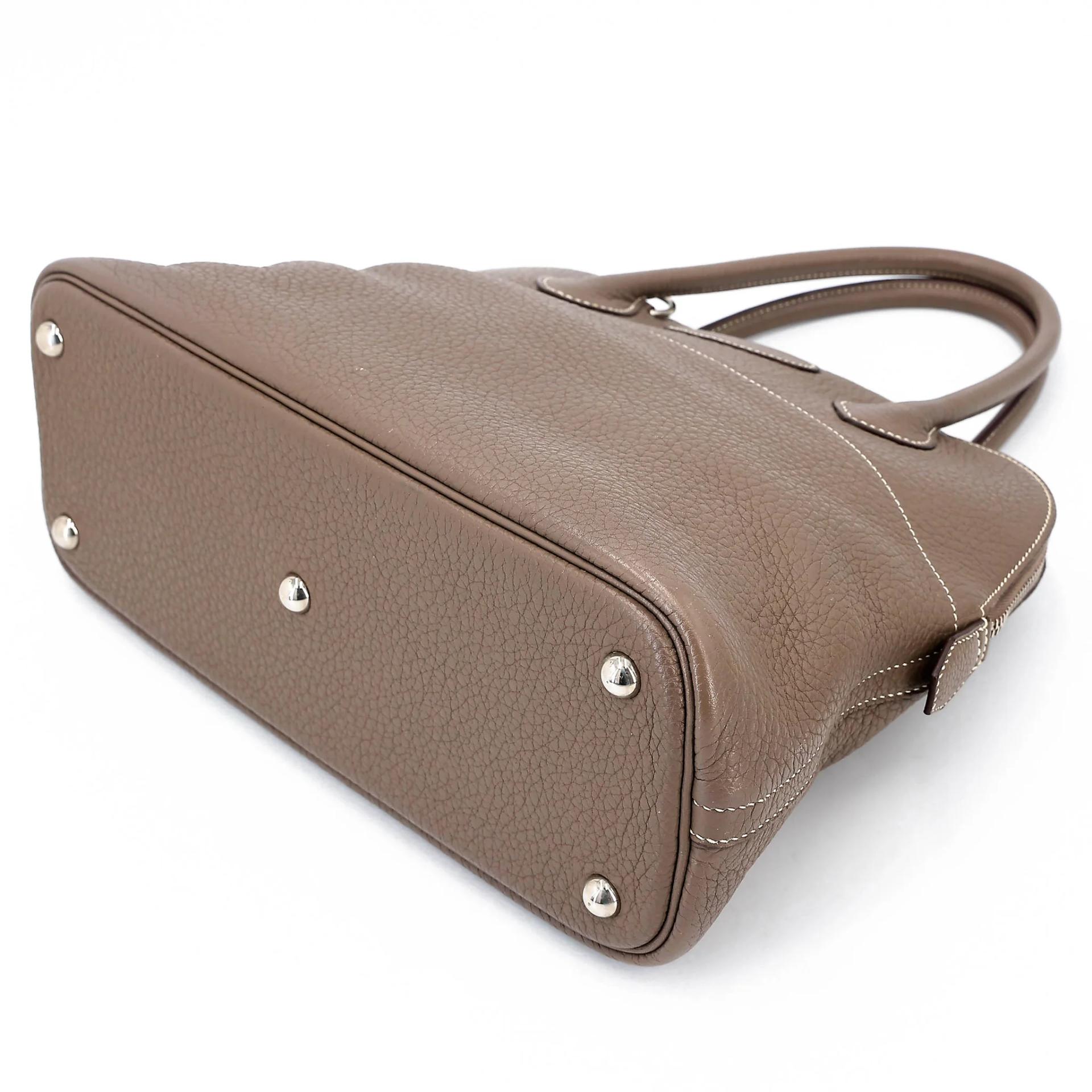 ランク AB HERMÈS エルメス ボリード31 エトゥープ (18) トリヨン シルバー金具 □L刻印 (2008) - 12