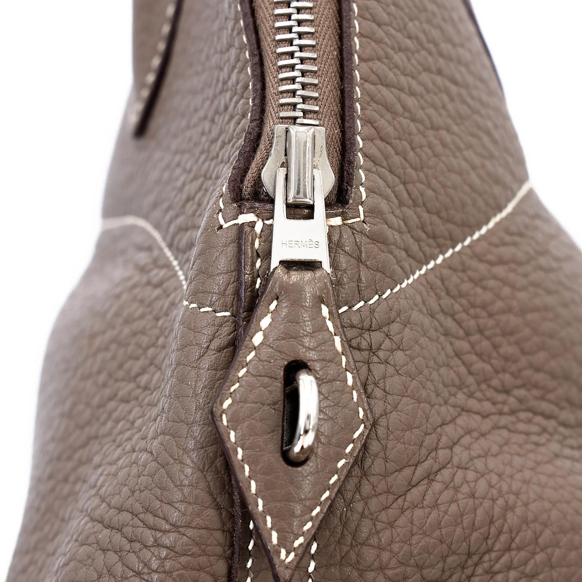 ランク AB HERMÈS エルメス ボリード31 エトゥープ (18) トリヨン シルバー金具 □L刻印 (2008) - 18
