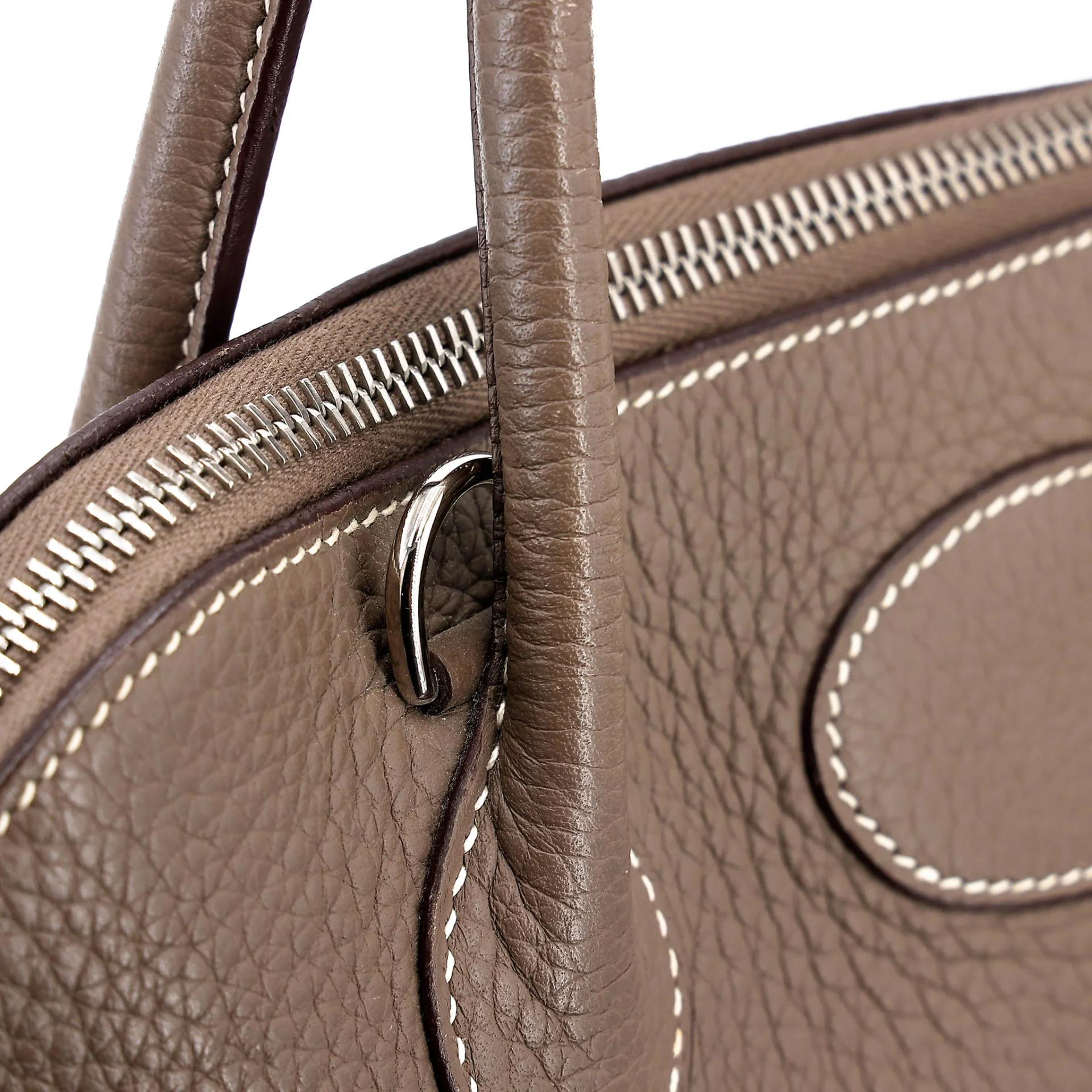 ランク AB HERMÈS エルメス ボリード31 エトゥープ (18) トリヨン シルバー金具 □L刻印 (2008) - 7