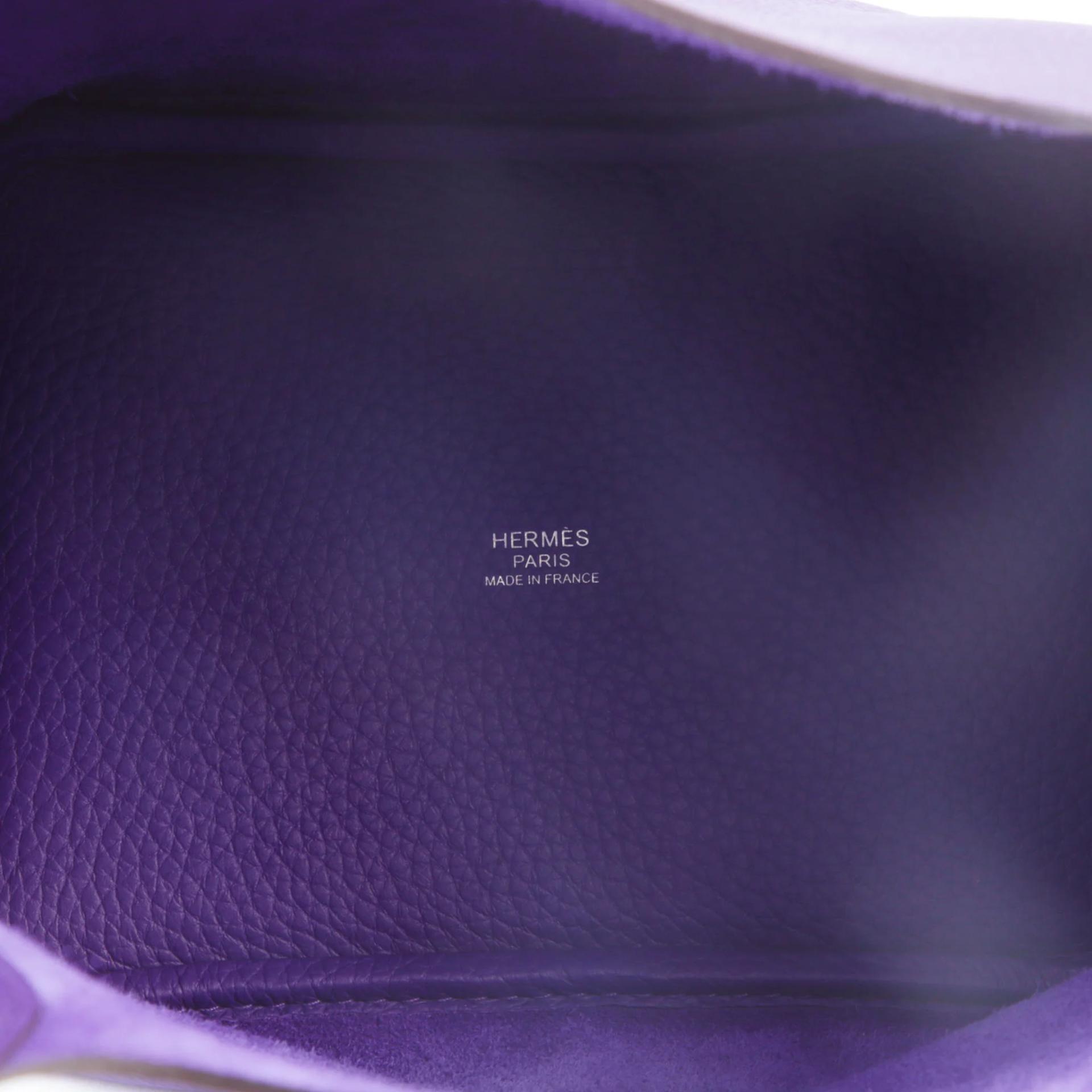 Brand New ( Rank N ) HERMÈS Picotin Lock PM Purple (X3) Clemence Palladium hardware G (2026) - 10