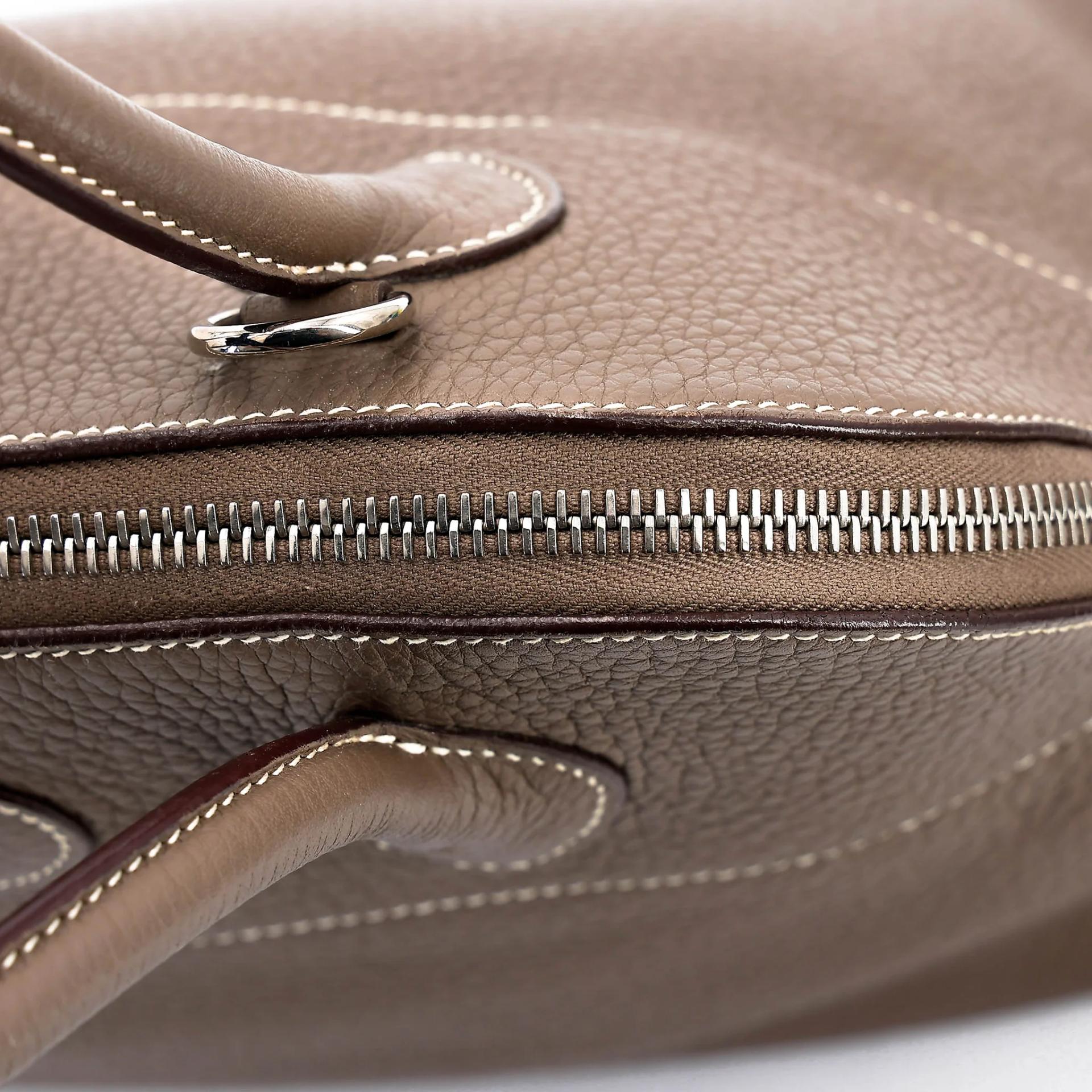 ランク AB HERMÈS エルメス ボリード31 エトゥープ (18) トリヨン シルバー金具 □L刻印 (2008) - 10