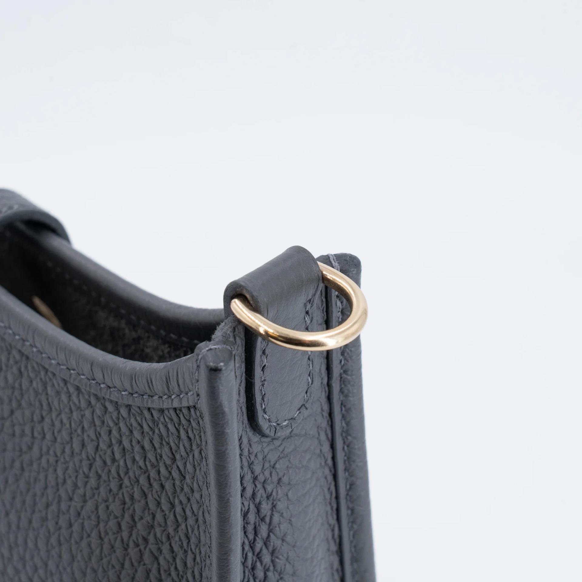 ランク A HERMÈS エルメス エブリンTPM バンドリエール112cm アルドワーズ (85) キャバン (3Y) ブルーイドラ (T7) トリヨン シャンパンゴールド金具 W刻印 (2024) - 8
