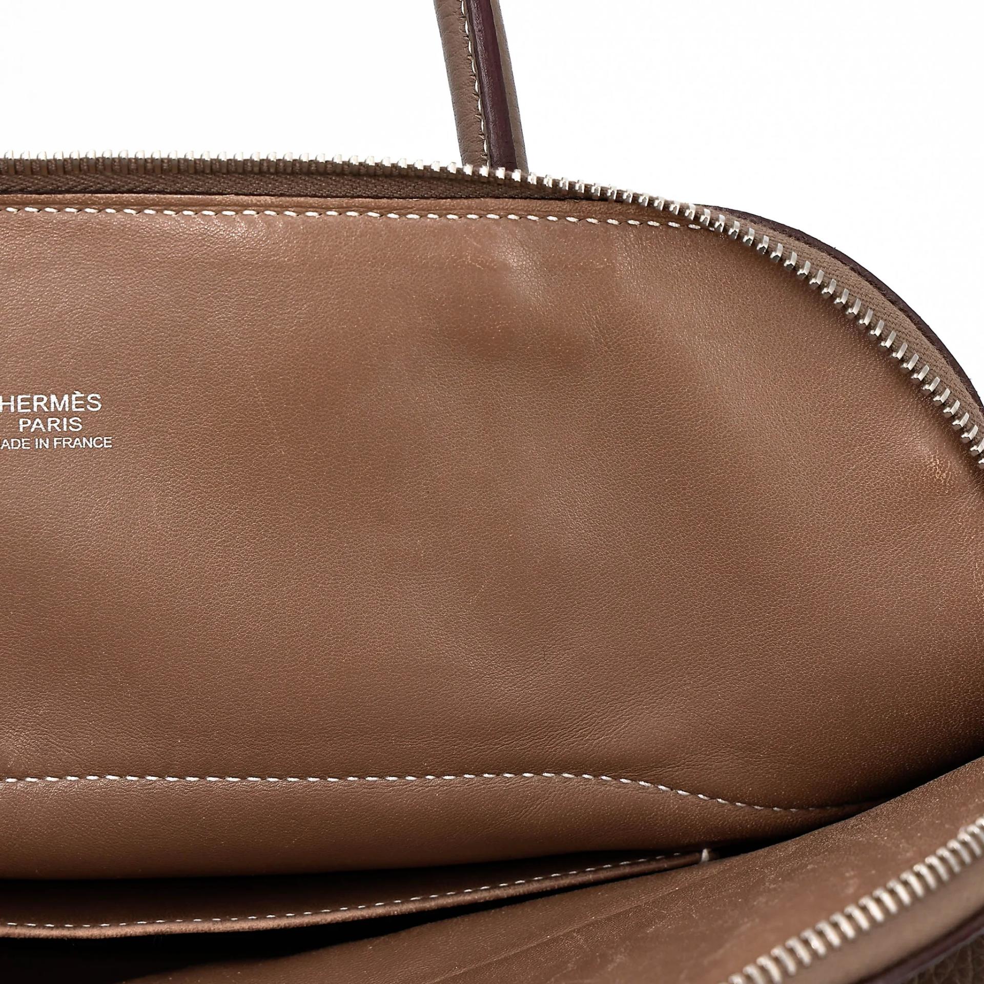 ランク AB HERMÈS エルメス ボリード31 エトゥープ (18) トリヨン シルバー金具 □L刻印 (2008) - 26