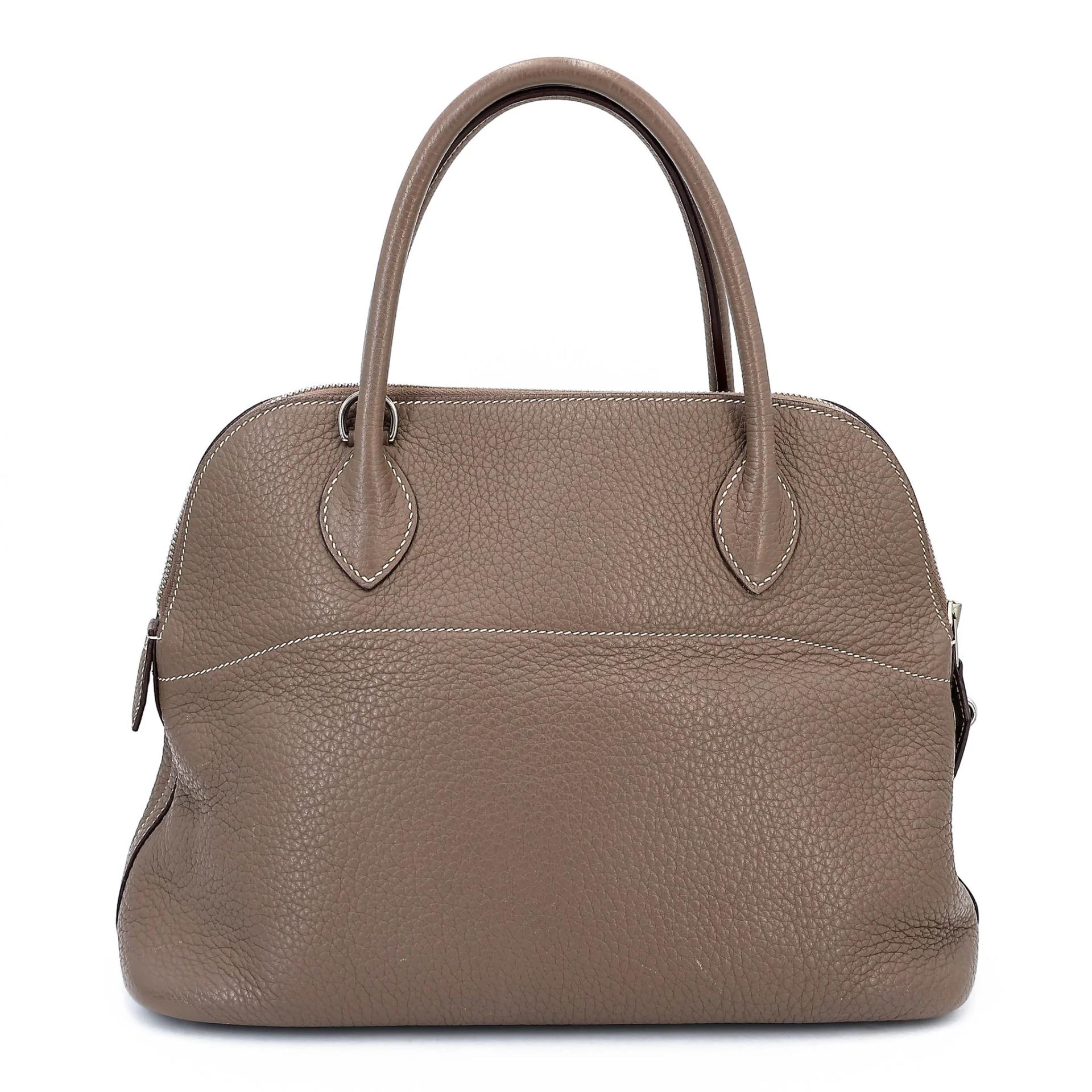 ランク AB HERMÈS エルメス ボリード31 エトゥープ (18) トリヨン シルバー金具 □L刻印 (2008) - 2