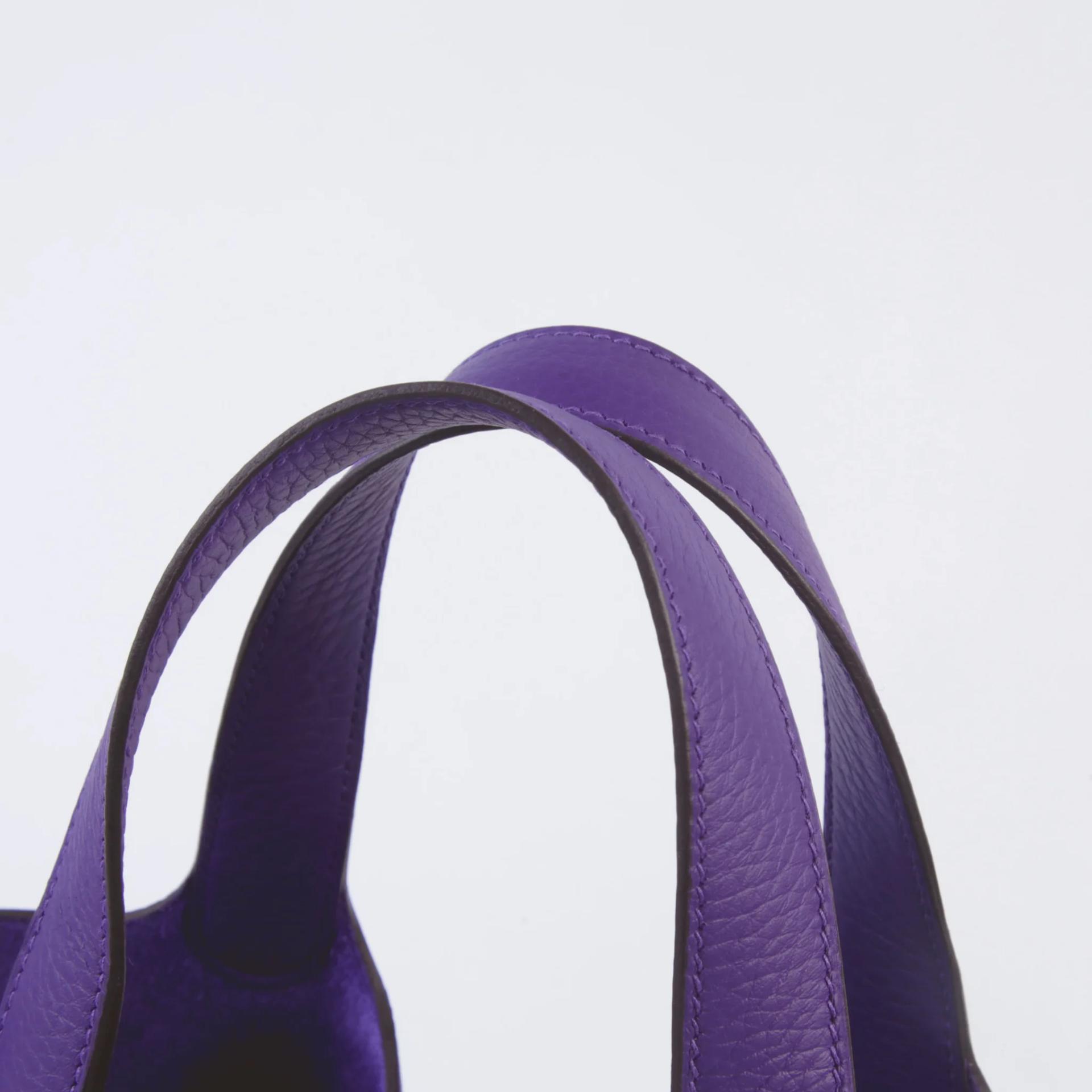 Brand New ( Rank N ) HERMÈS Picotin Lock PM Purple (X3) Clemence Palladium hardware G (2026) - 3